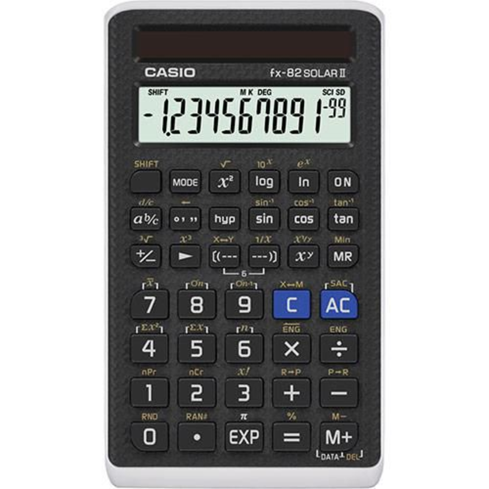 Casio FX-82 Solar II Scientific Calculator Black