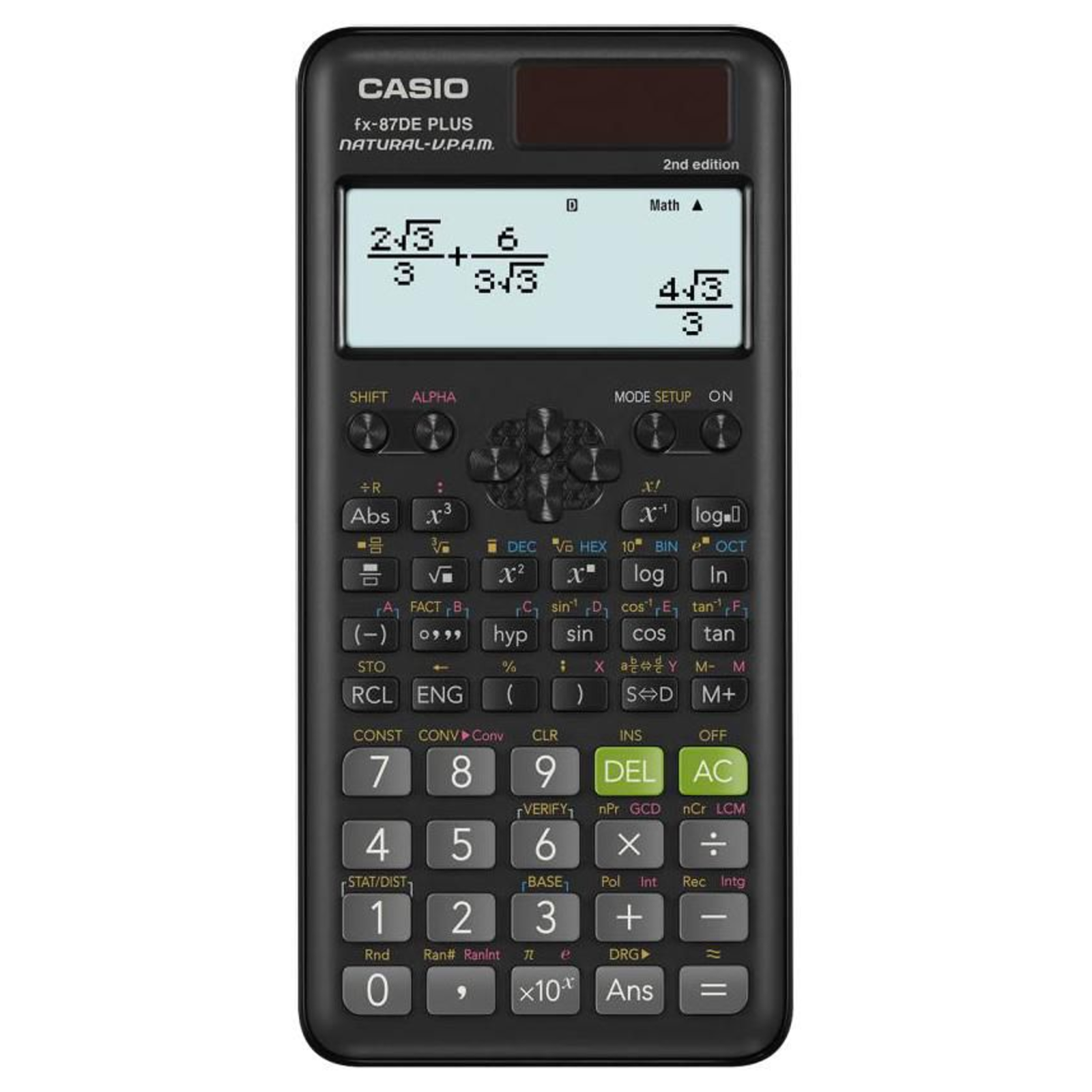 Casio FX-87DE Plus 2nd Edition Pocket Scientific Calculator 12 Digits 10 Lines