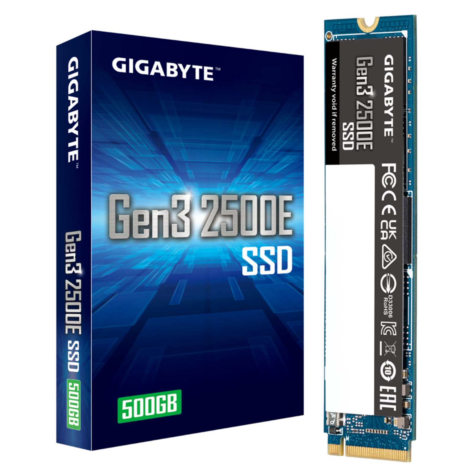 GIGABYTE Gen3 SSD 2500E 500GB M.2 PCI Express 3.0 X4 NVMe