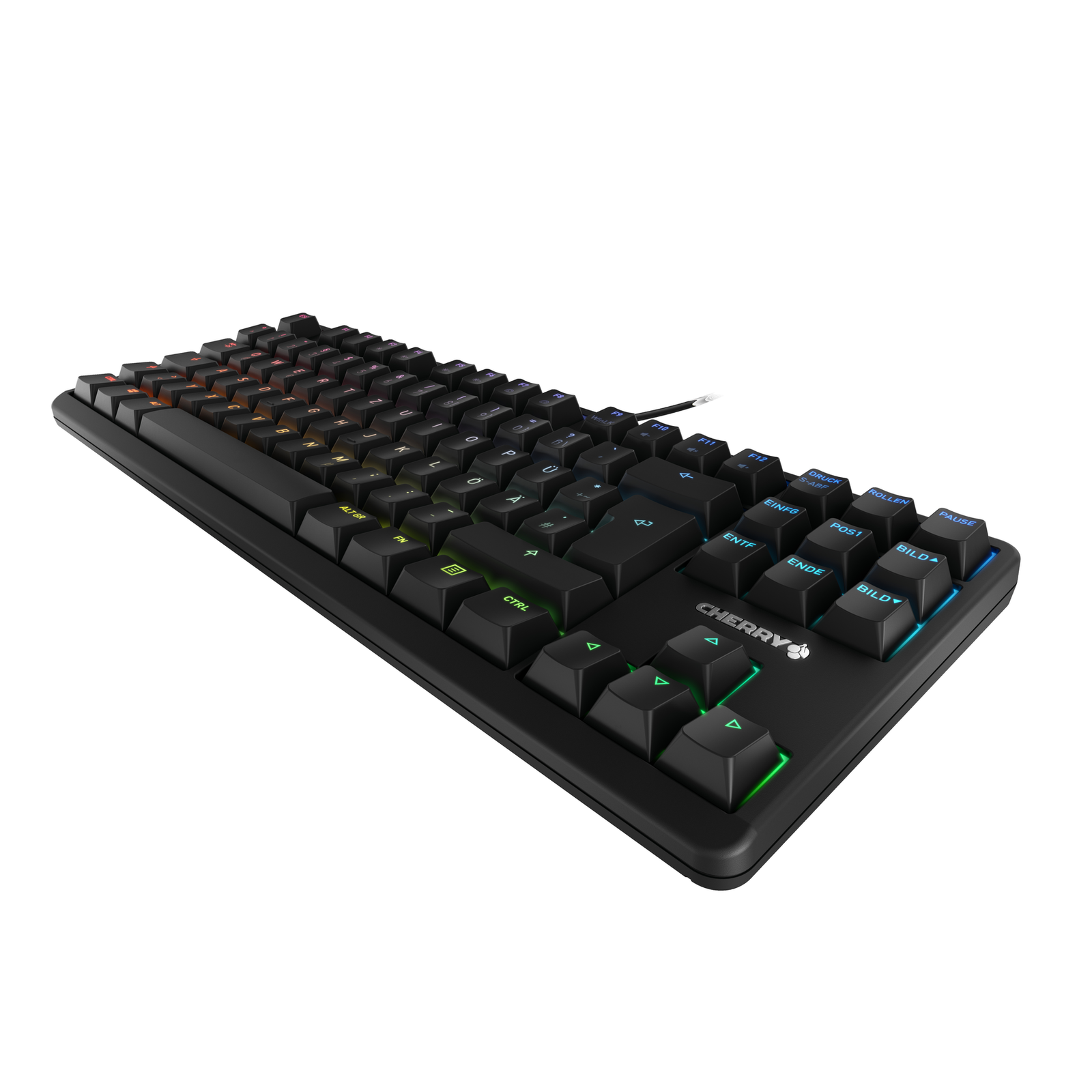 Cherry TAS G80-3000N RGB TKL Corded DE-Layout Sw MX SILENT R