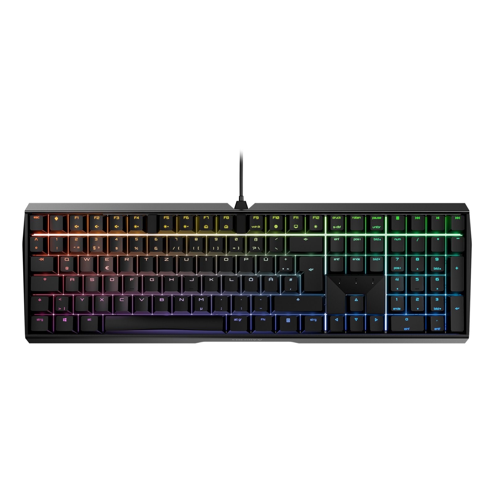 Cherry MX-Board 3.0 S Keyboard Black Backlight Key Switches Brown QWERTZ