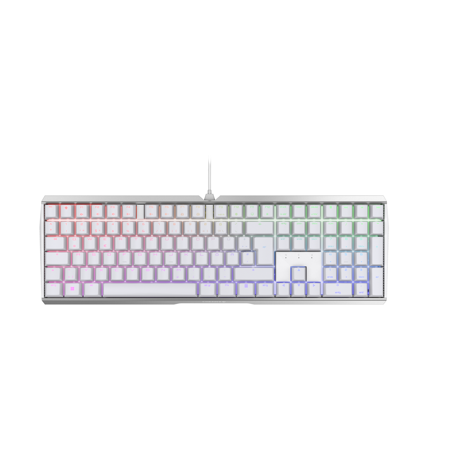 Cherry MX 3.0S RGB USB Mechanical Switch QWERTZ RGB LED White