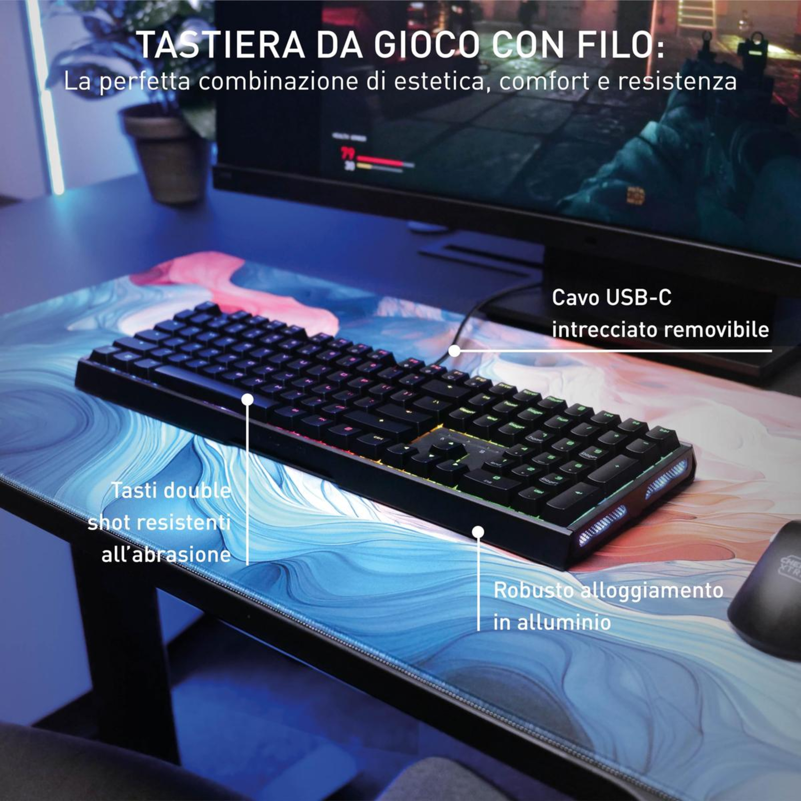 CHERRY XTRFY TAS MX 3.1 RGB Corded DE MX2A Brown Bw