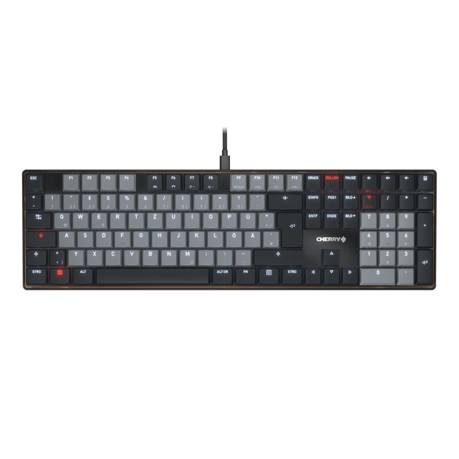 Cherry Keyboard Corded Mechanical MX LP 2.0 Ivory QWERTZ
