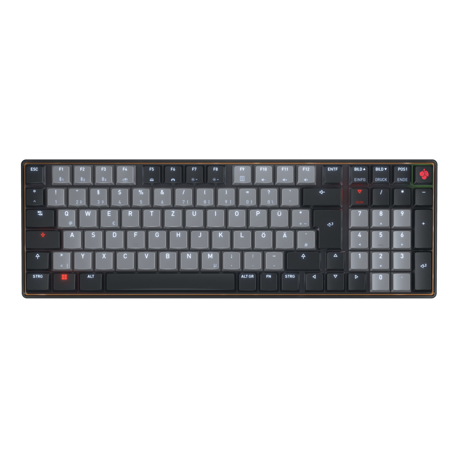 Cherry KW Keyboard 96per Cent Compact Backlit (G8A-25510HOADE-2)QWERTZ