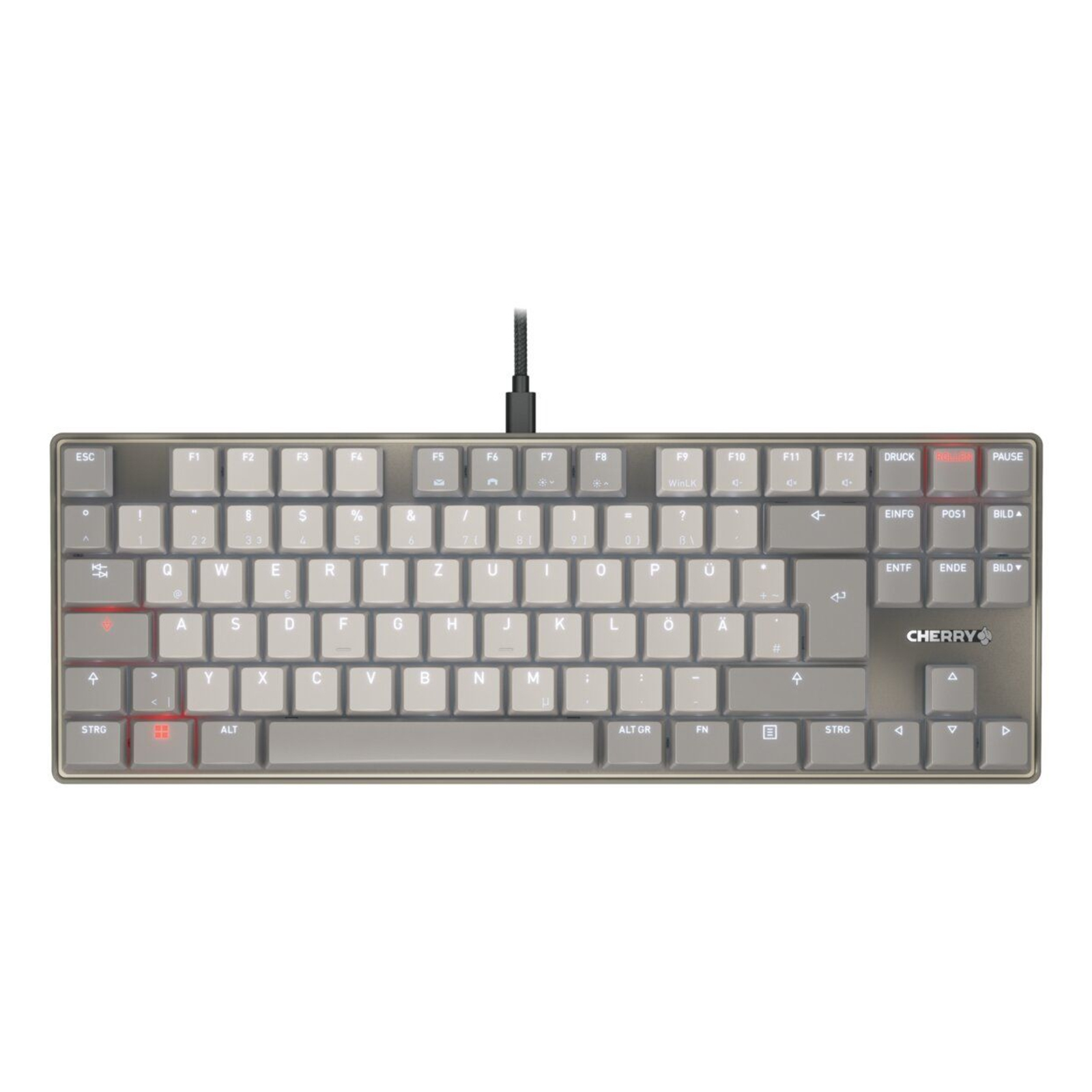 Cherry Keyboard Corded Mechanical MX LP 2.0 Ivory QWERTZ