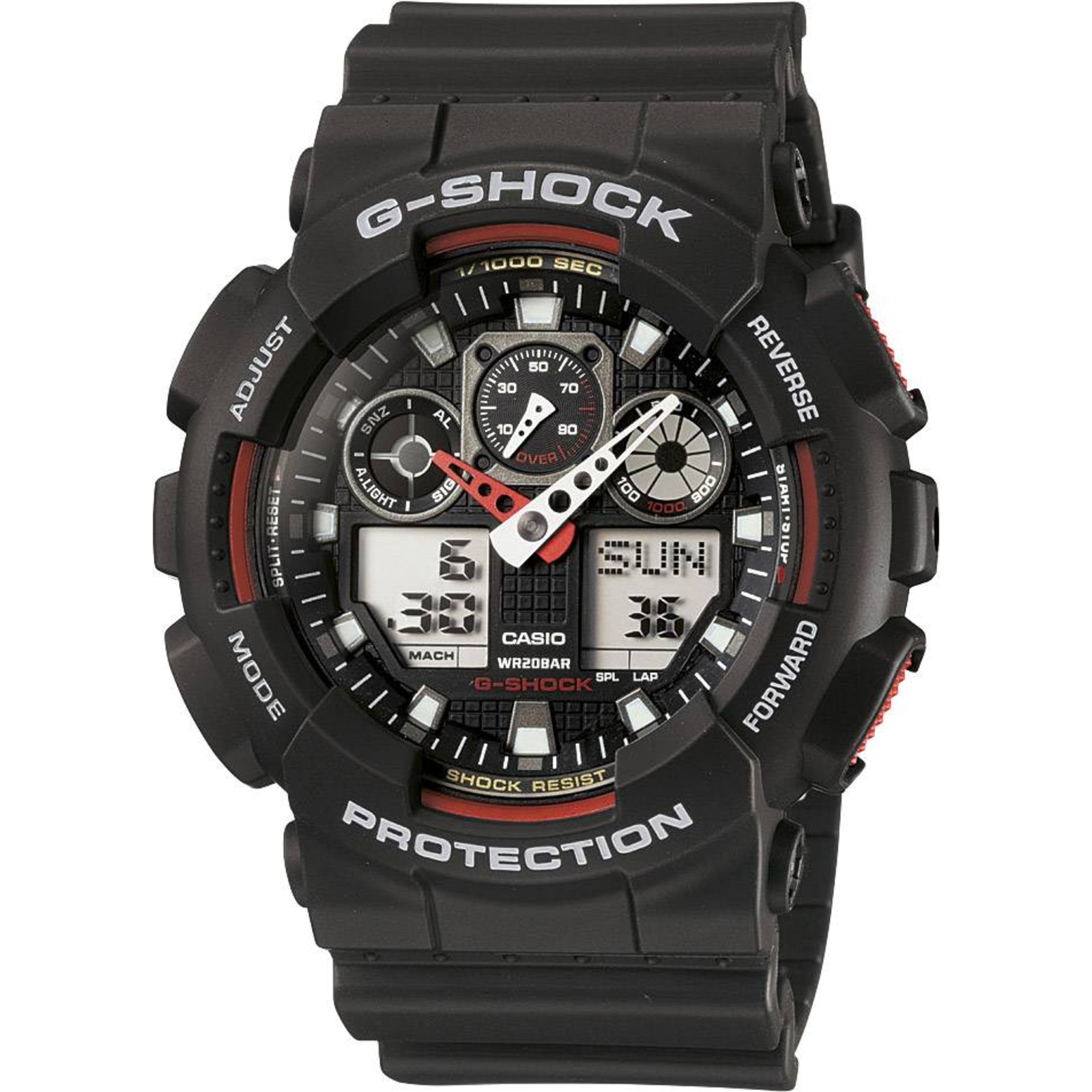 Casio GA-100-1A4ER Resin Resin Mineral CR1220 2 Year(s) 70g