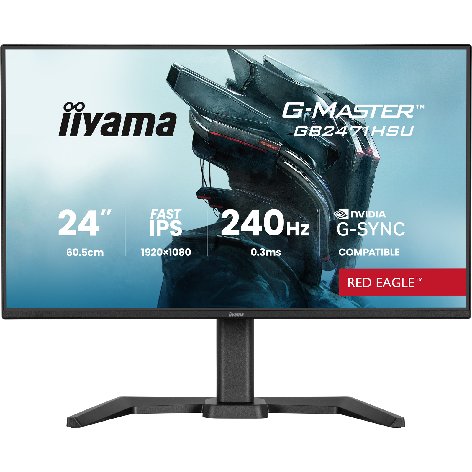 Iiyama G-MASTER Red Hawk GB2471HSU-B1 LED Monitor Gaming 60.5 Cm (24inch)