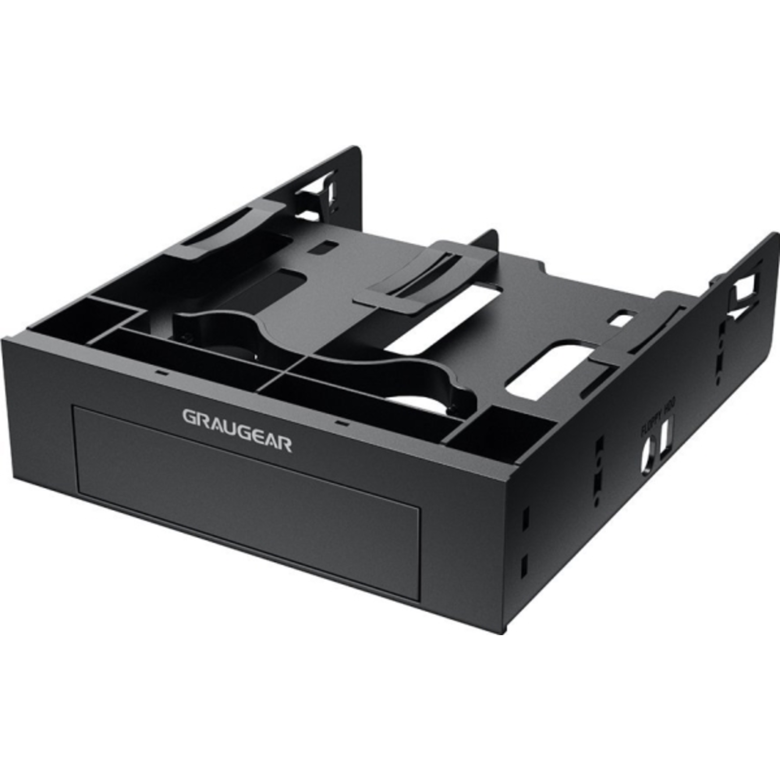 grayGear Mounting Frame for 2x 2.5inch And 3.5inch HDD/SSD in 5.25inch