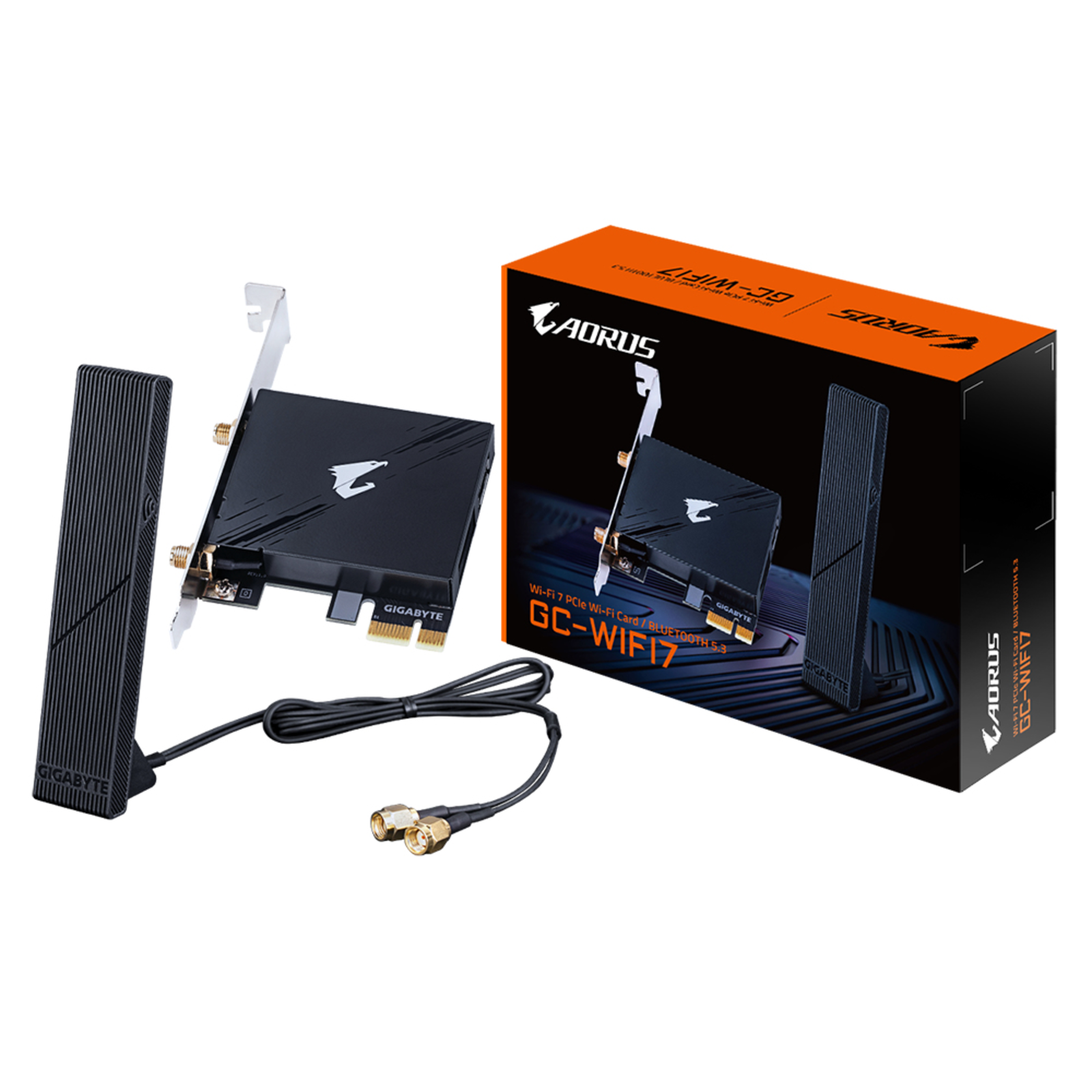 GIGABYTE GC-WIFI7 Built-in Wireless PCI Express WLAN Bluetooth 5800 Mbits Black