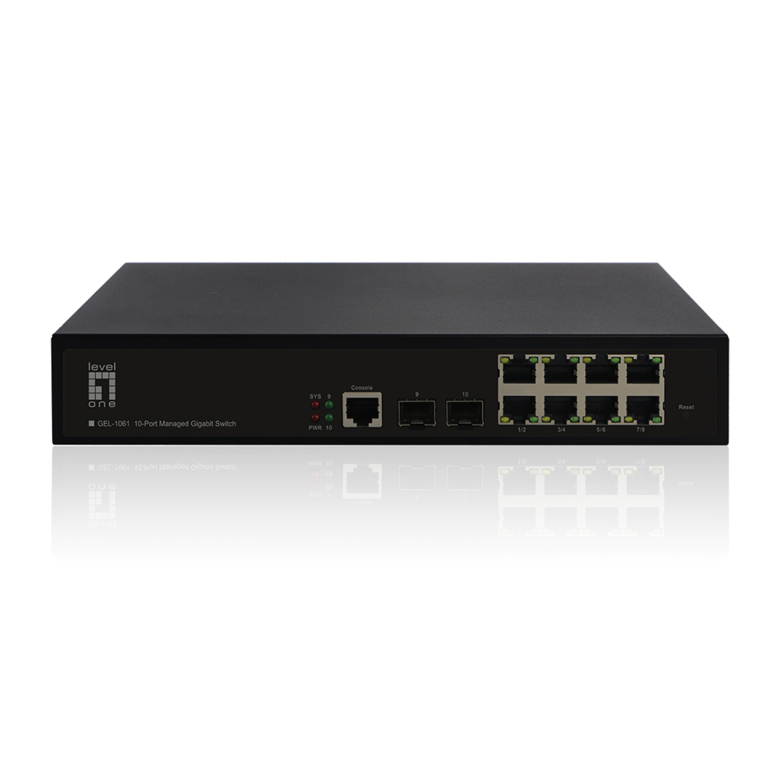 LevelOne Switch 8x GE GEL-1061 2xGSFP 19