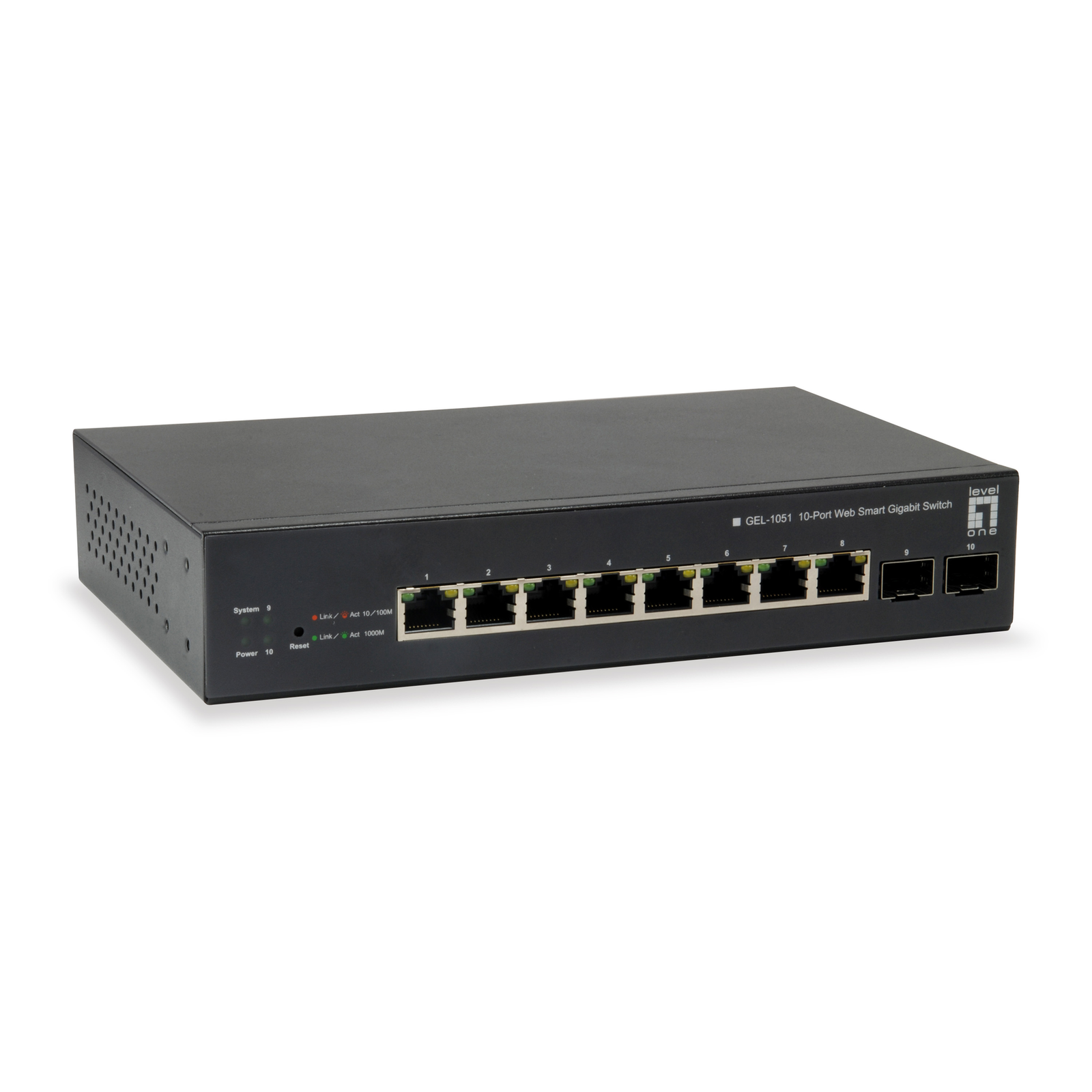 LevelOne Switch 8x GE GEP-1051 2xGSFP 70W 8xPoE