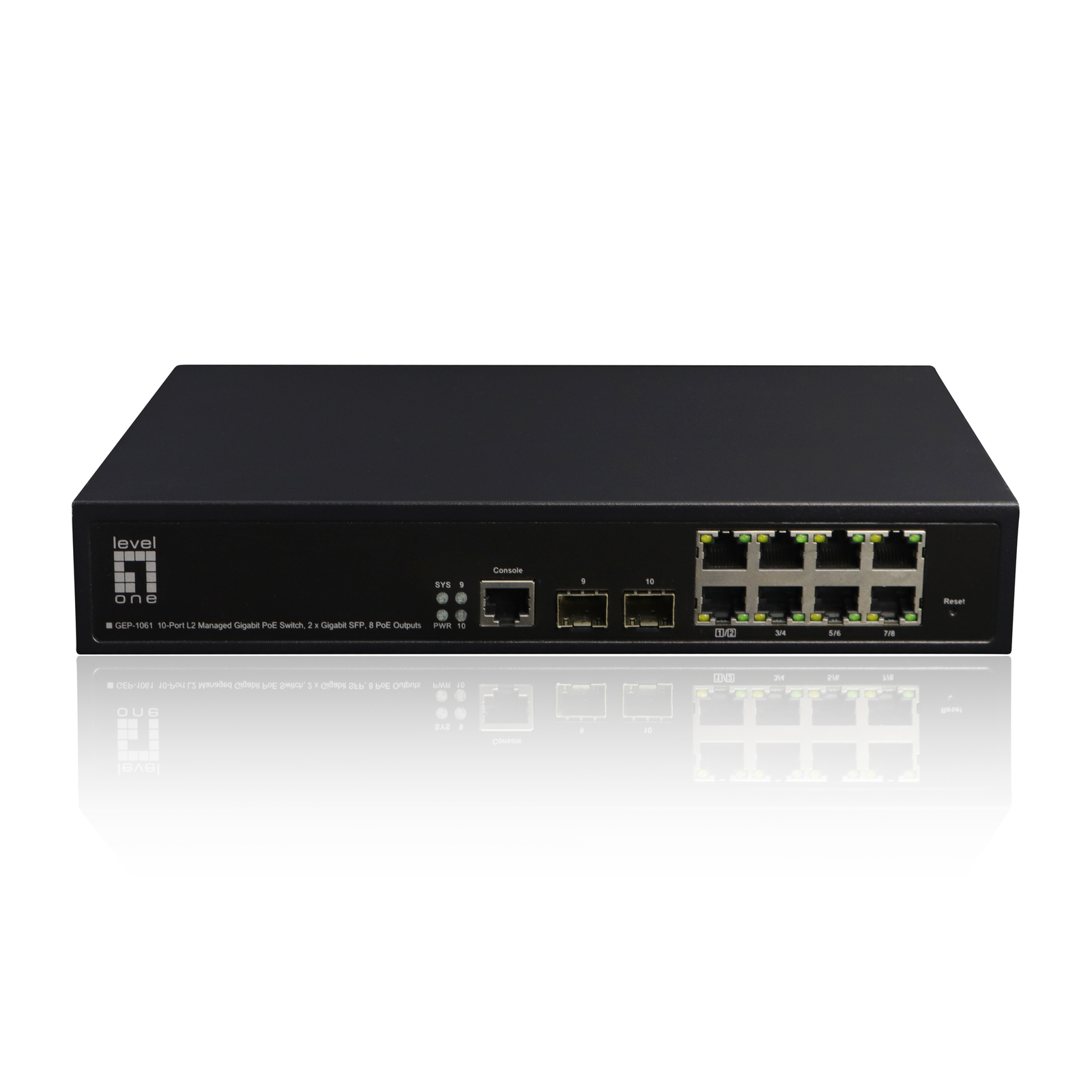 LevelOne GEP-1061 Switch Managed 8 X 10/100/1000 (PoE+)