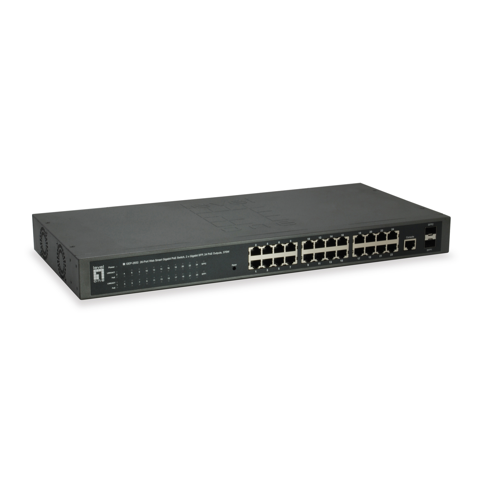LevelOne Switch 24x GE GEP-2652 2xGSFP 19
