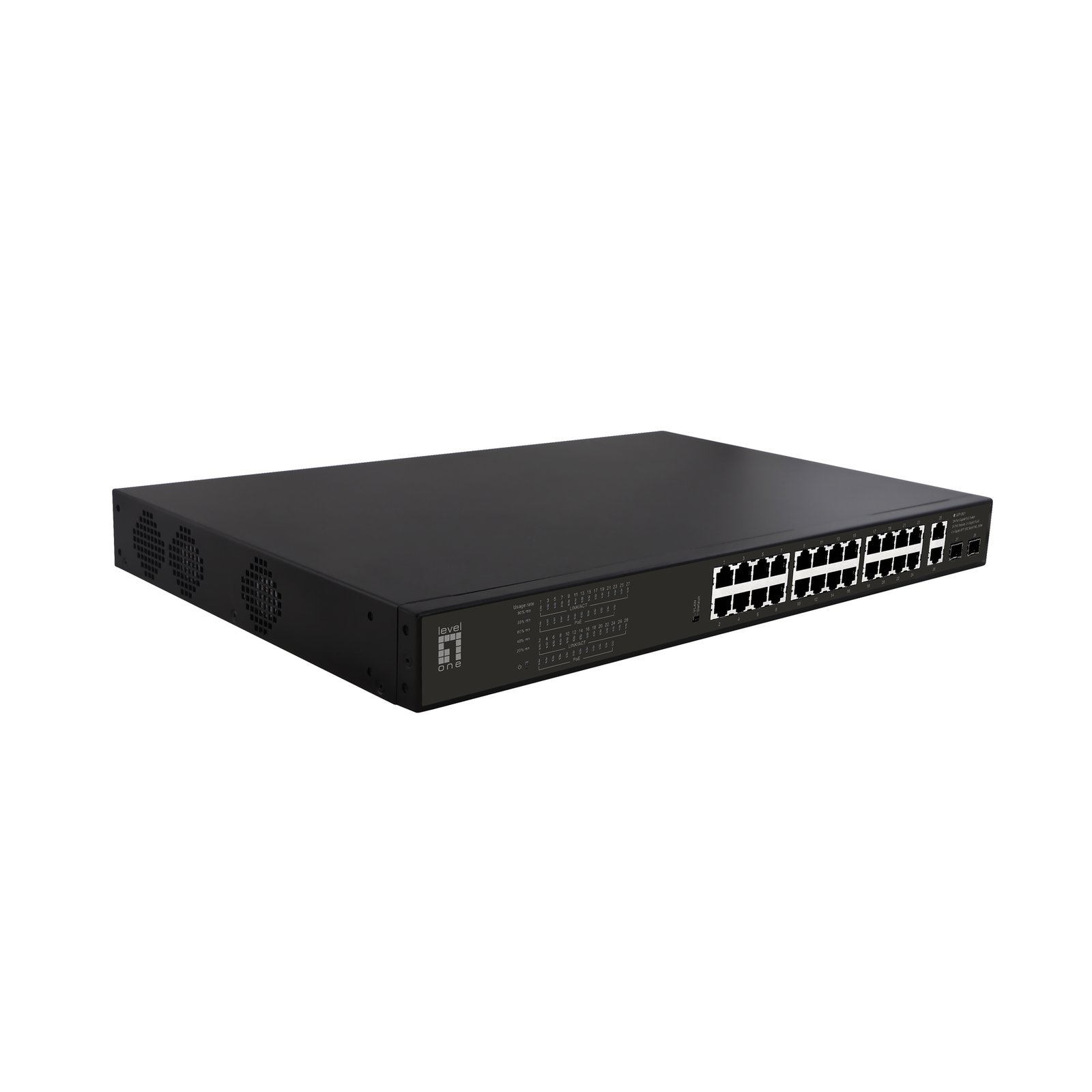 LevelOne Switch 24x GE GEP-2821 2xGE 2xGSFP 19