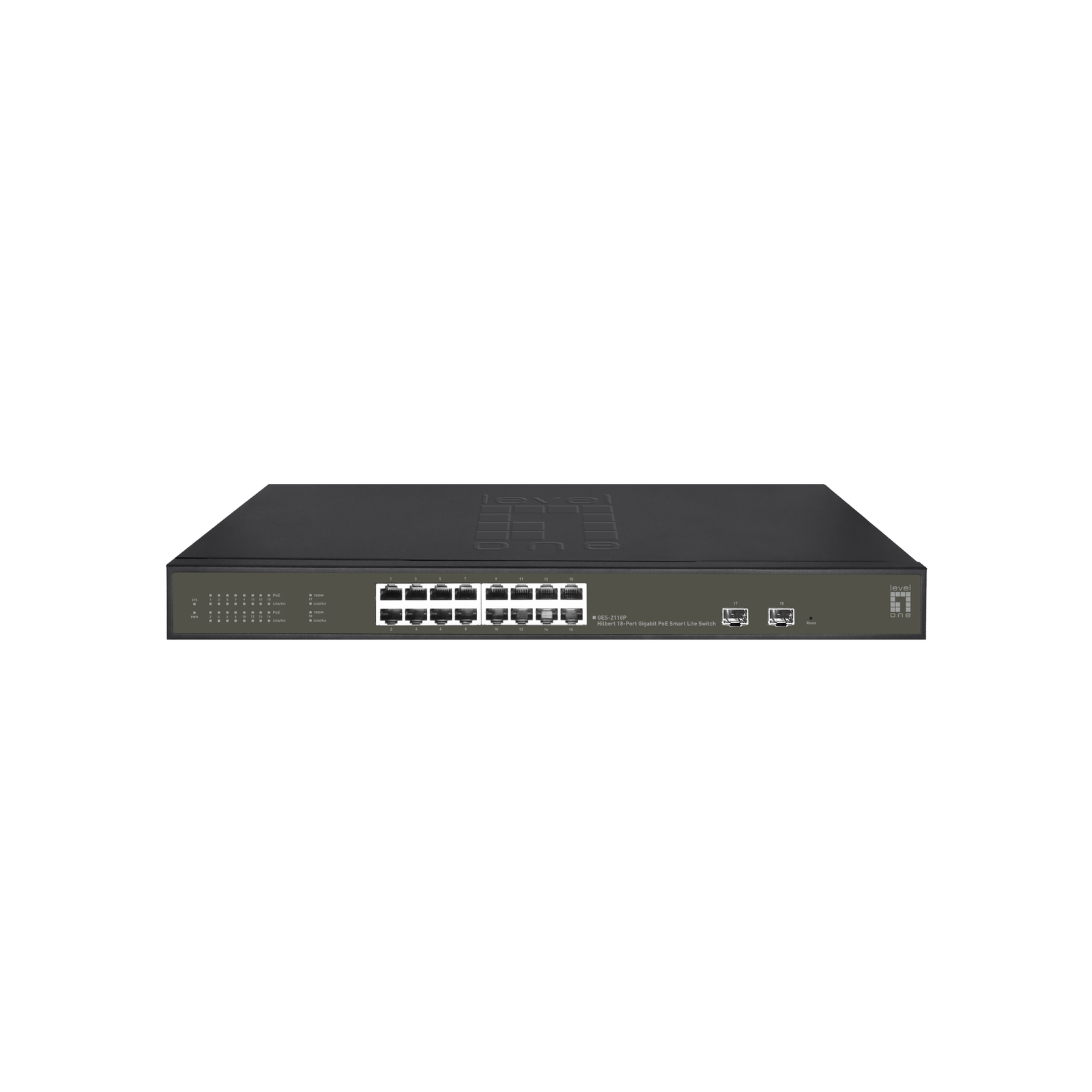 LevelOne Switch 16x GE GES-2118P 2xGSFP 19