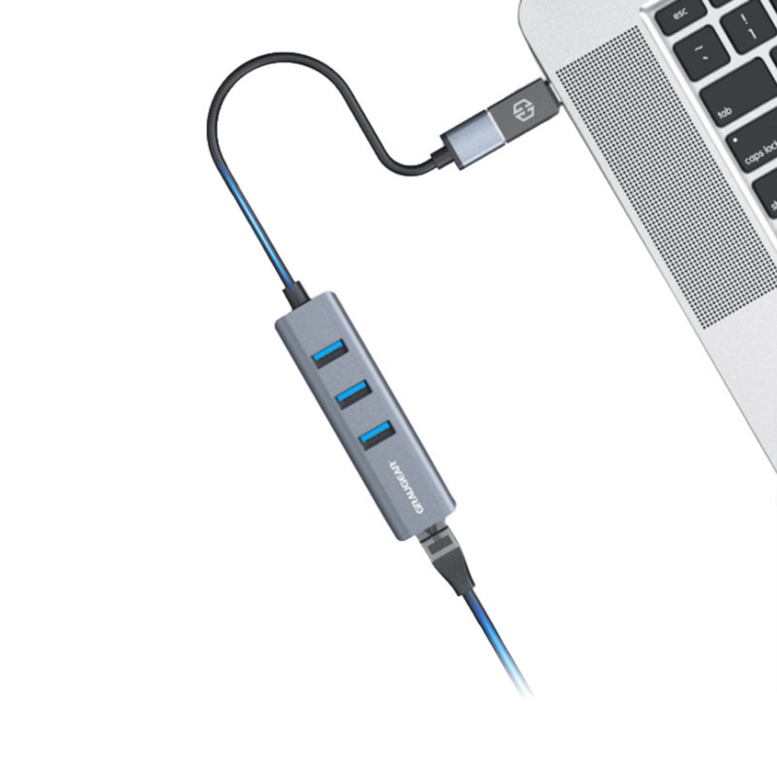 grayGEAR USB-HUB 3x USB 3.0 Ports Type-A+ Gbit LAN