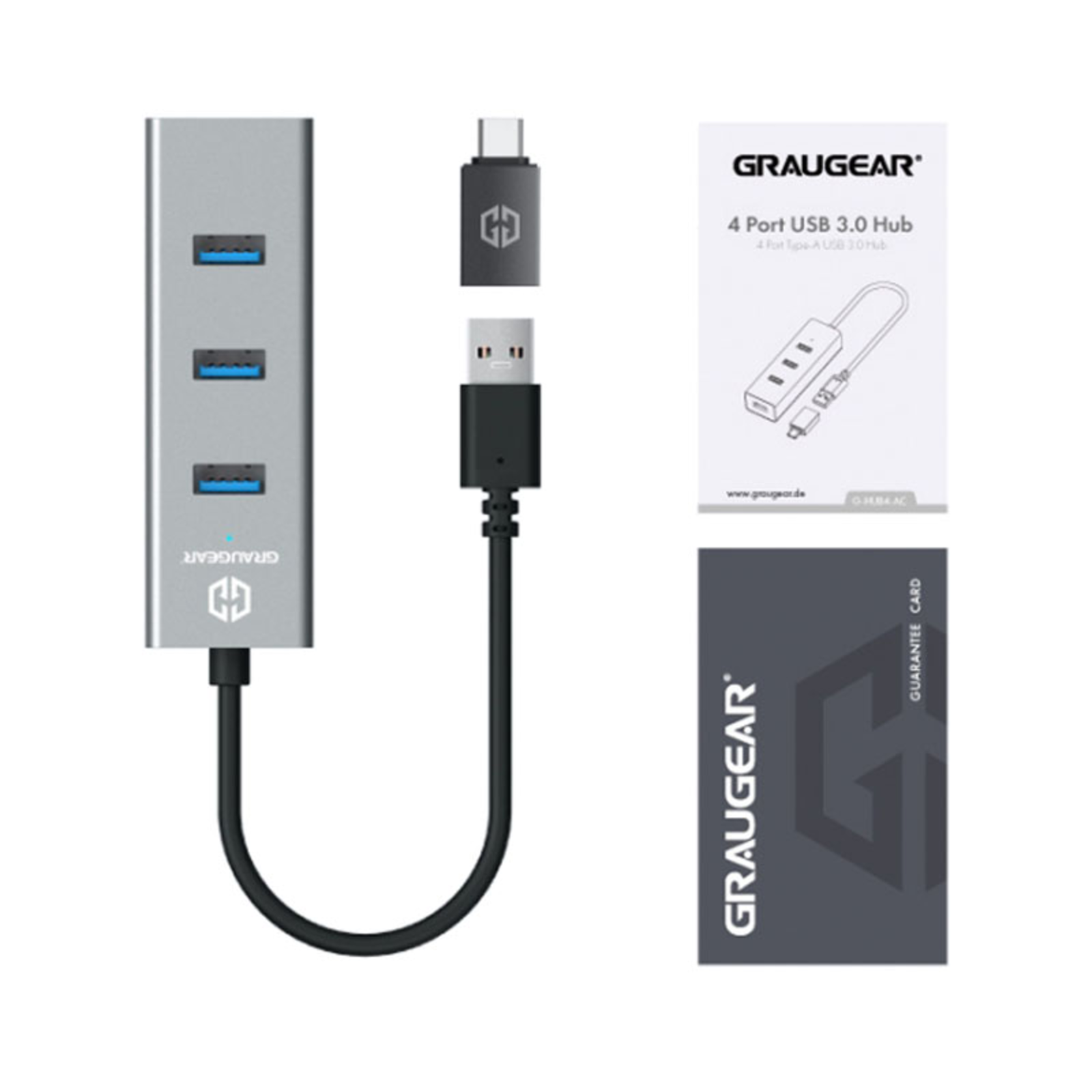 grayGEAR USB HUB 4x USB 3.0 Ports Type-A