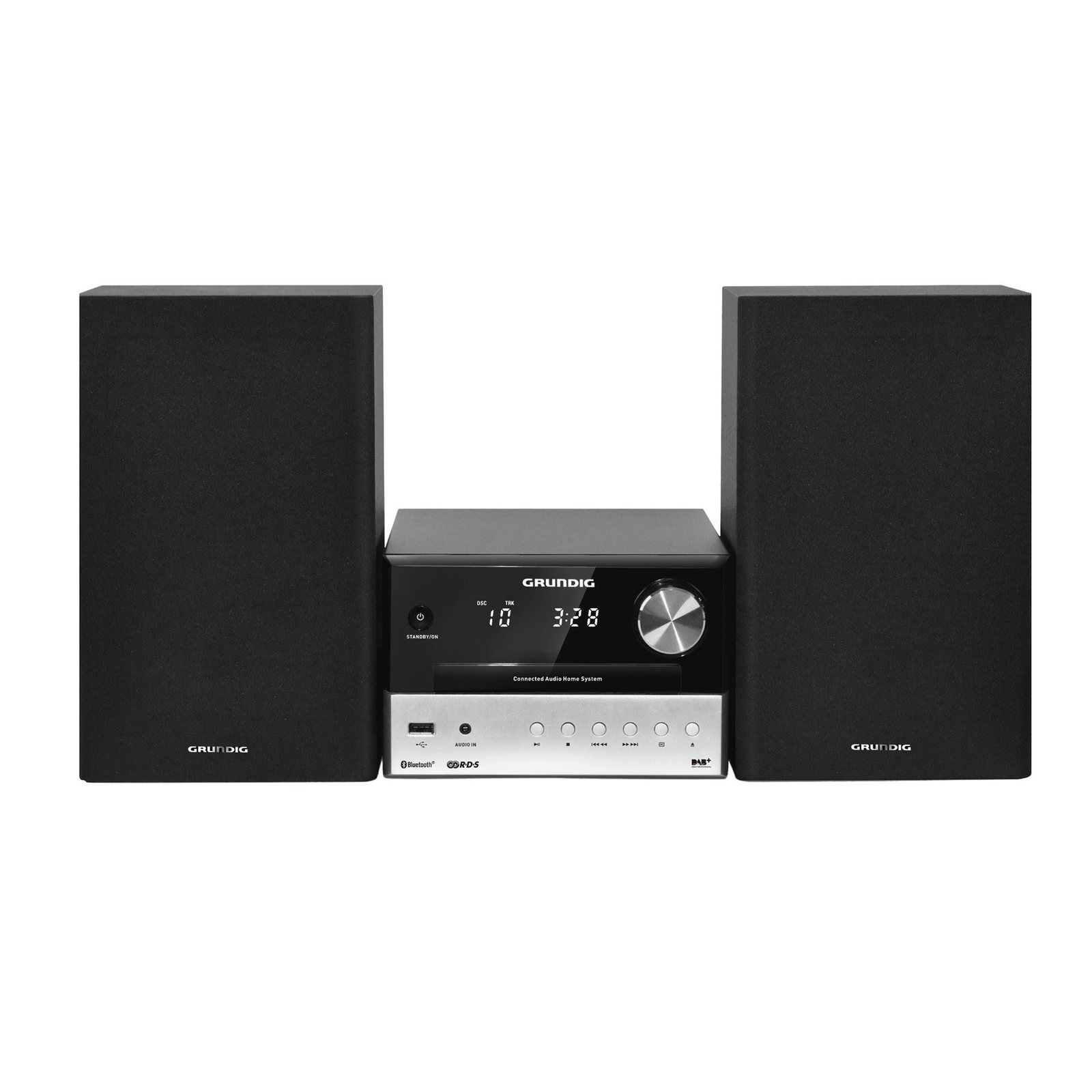 GrundigcmS 3000 BT DAB+ Home Audio Micro System Black Silver 30 W
