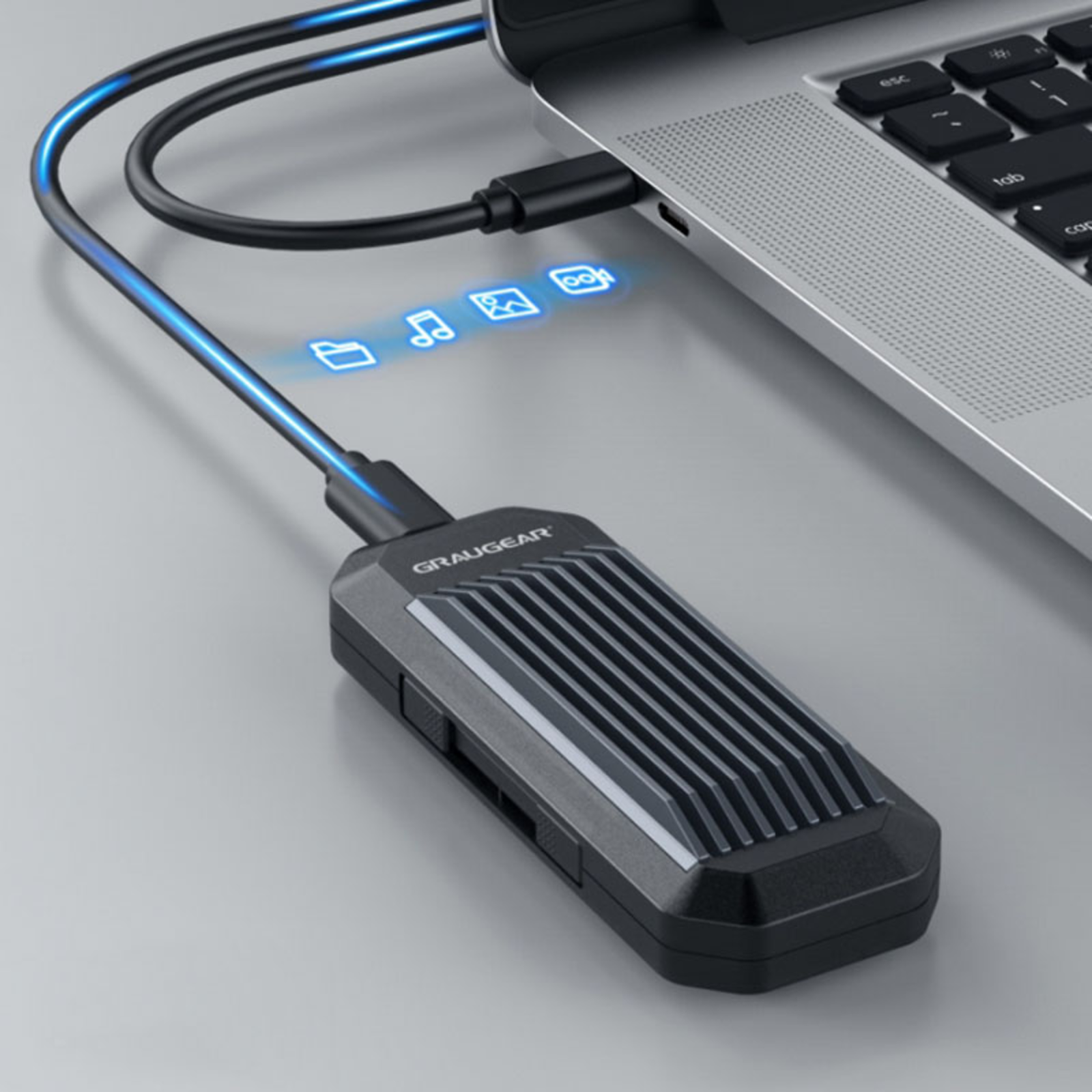grayGEAR External Housing M.2NVMe/NGFF SSD PCIe3.0