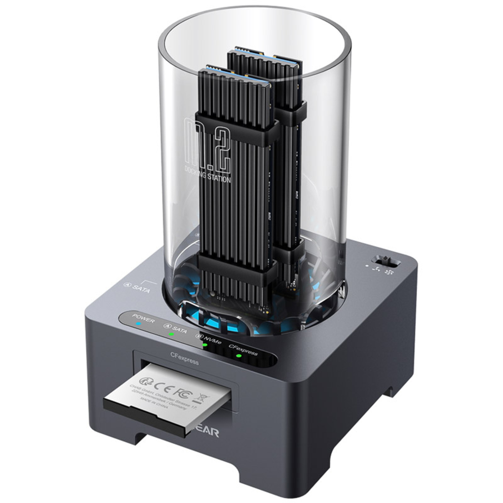 grayGEAR Docking Station for M.2NVMe/NGFF SSD/CF-Express