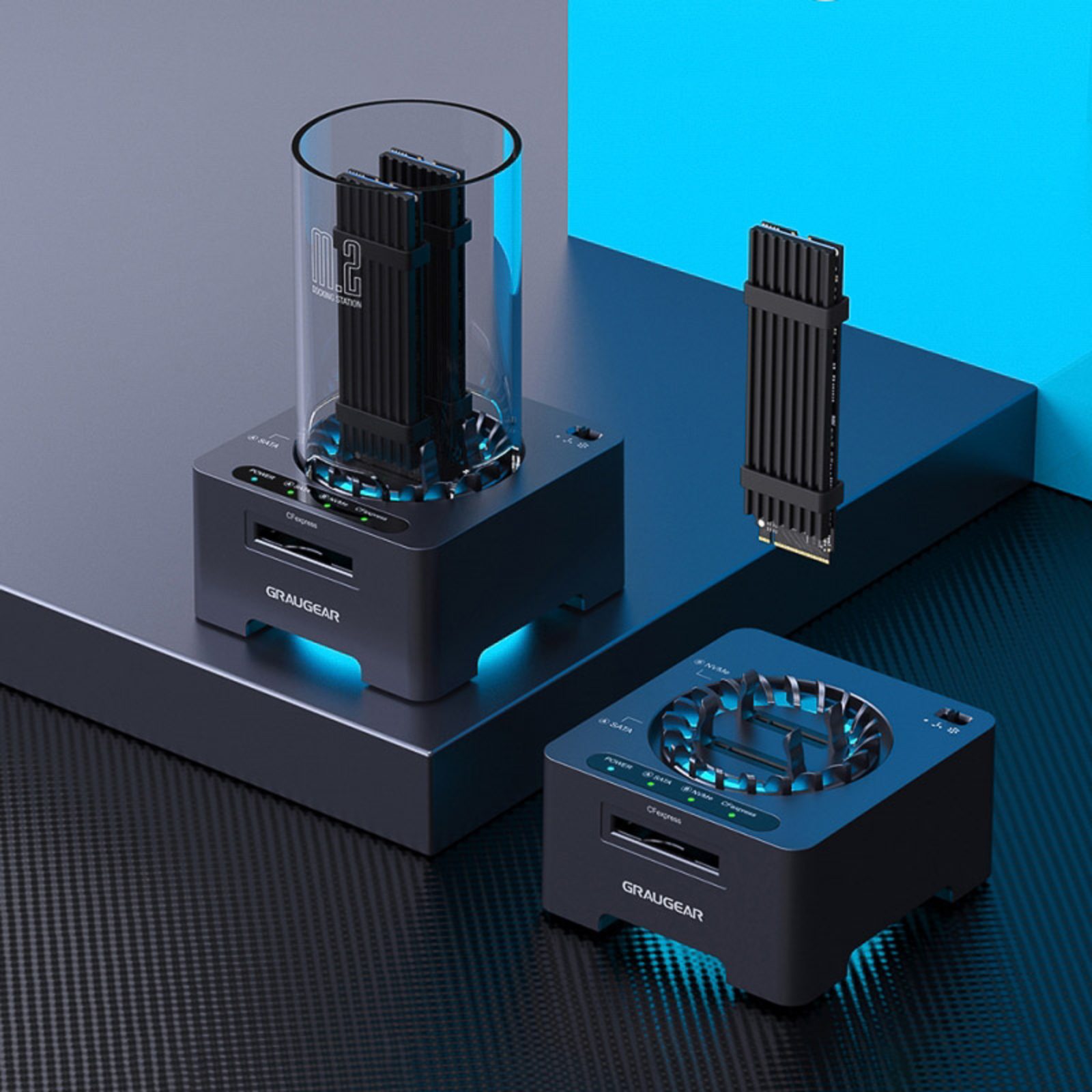 grayGEAR Docking Station for M.2NVMe/NGFF SSD/CF-Express