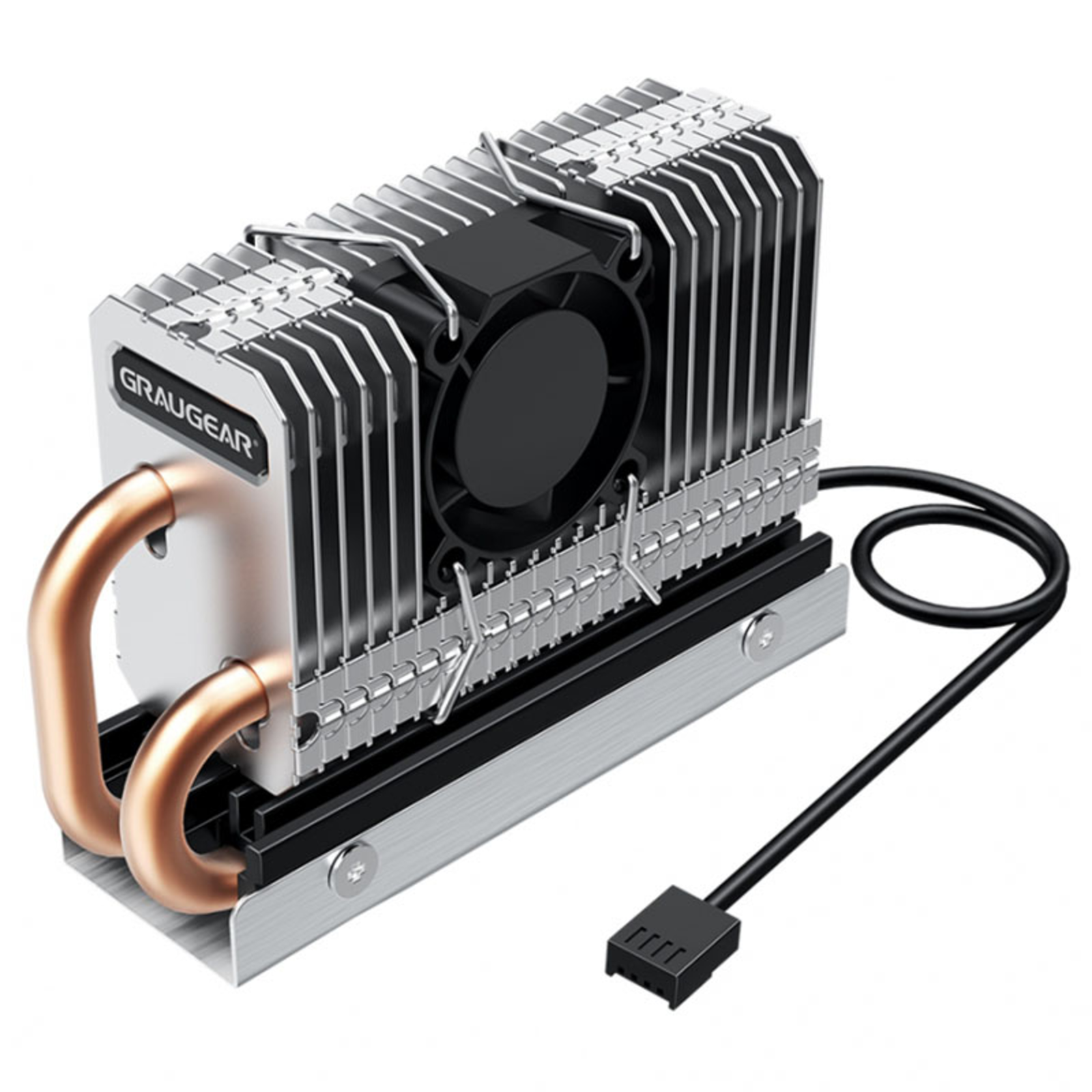 grayGEAR SSD M.2 2280 Heat Sink with PWM Fan
