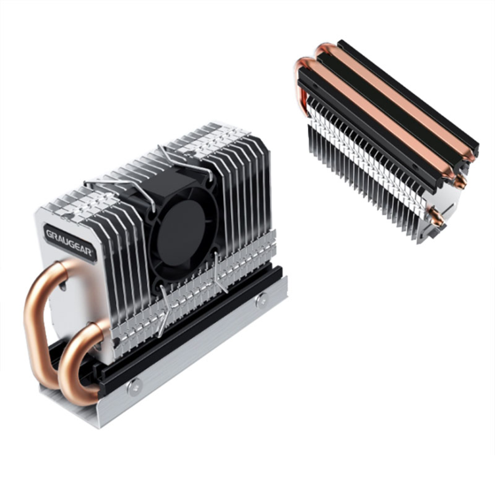 grayGEAR SSD M.2 2280 Heat Sink with PWM Fan