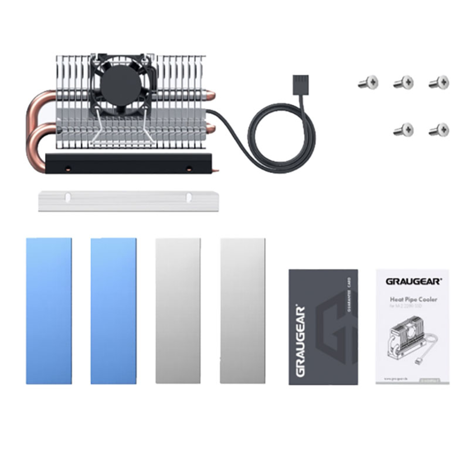 grayGEAR SSD M.2 2280 Heat Sink with PWM Fan