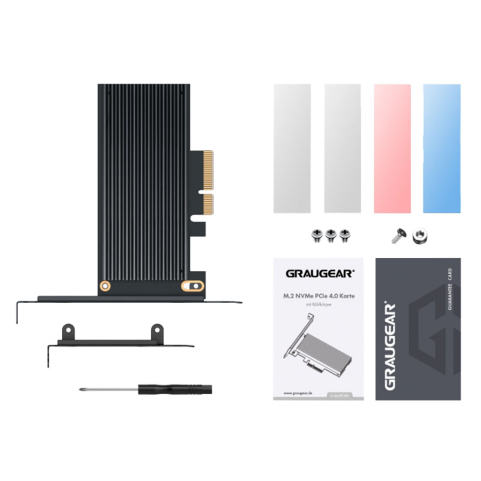 grayGEAR PCI Card M.2 PCIe 4.0 Card for M.2 NVMe SSD