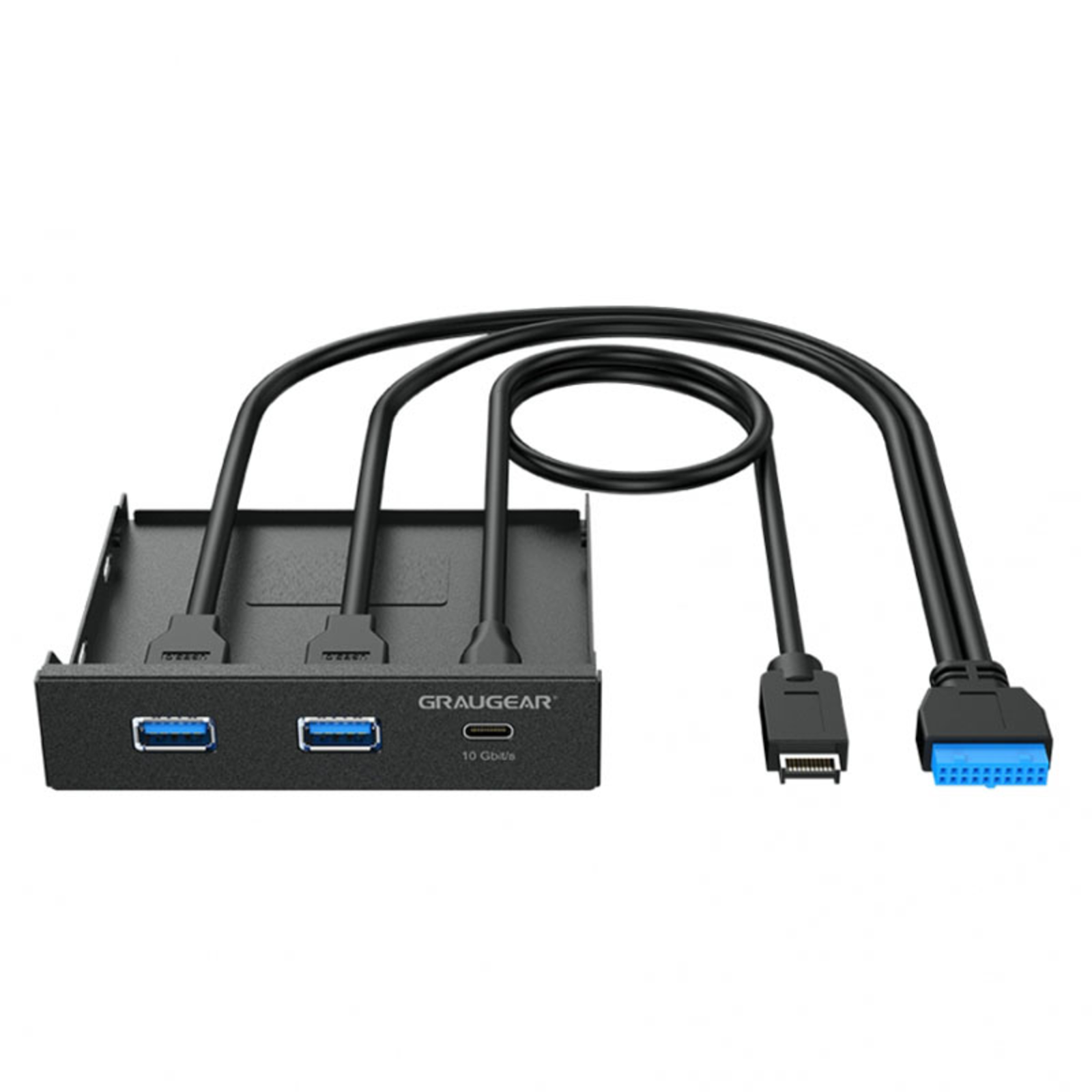 grayGEAR USB-HUB Multi Front Panel USB 3.2 Gen2 Type-C