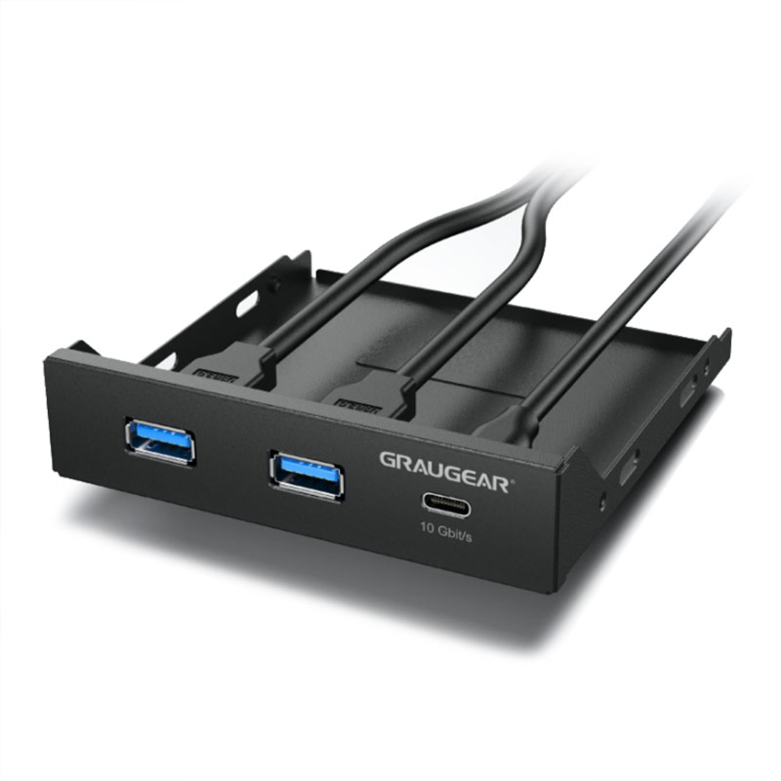 grayGEAR USB-HUB Multi Front Panel USB 3.2 Gen2 Type-C