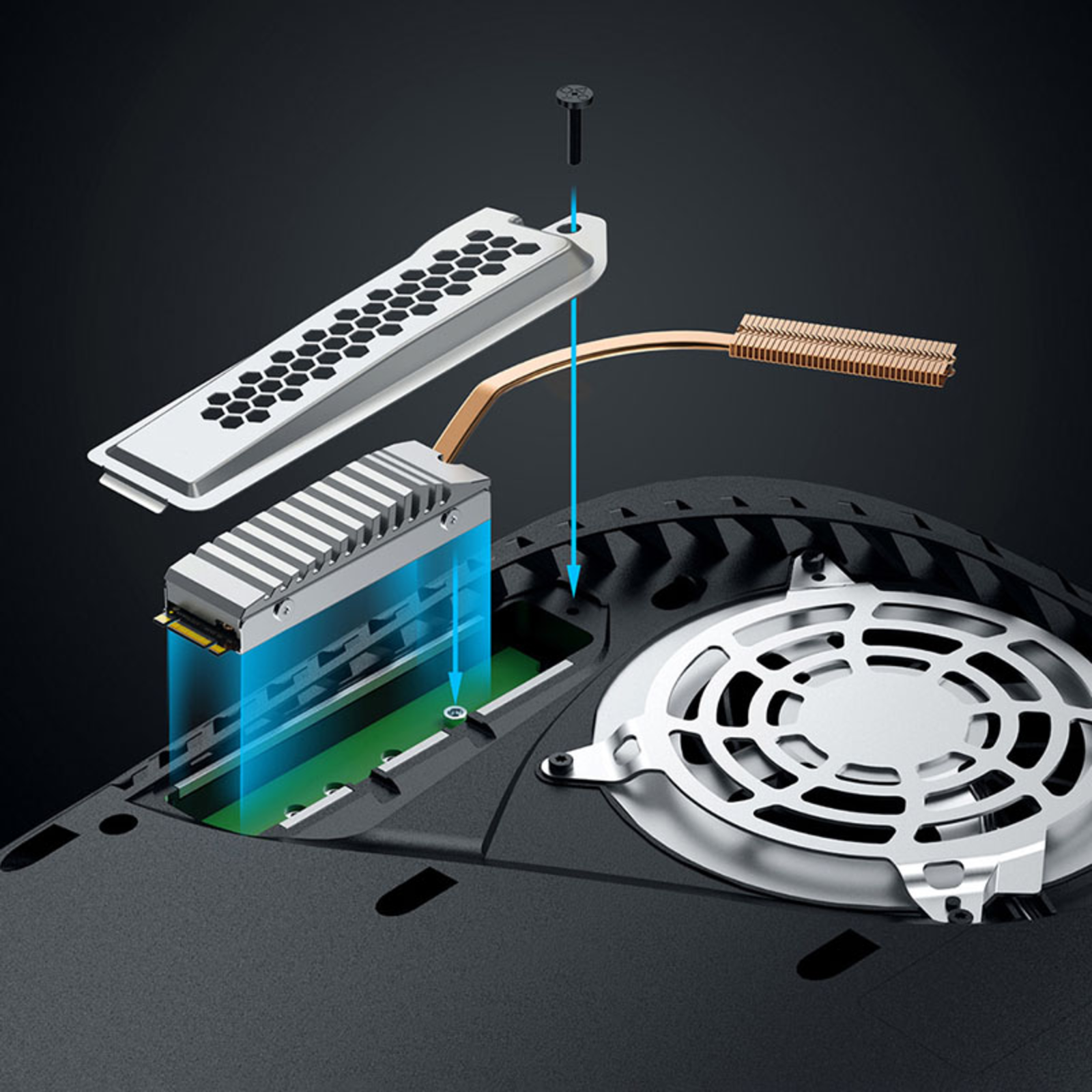 grayGEAR Cooling Body SSD M.2NVMe for PS5