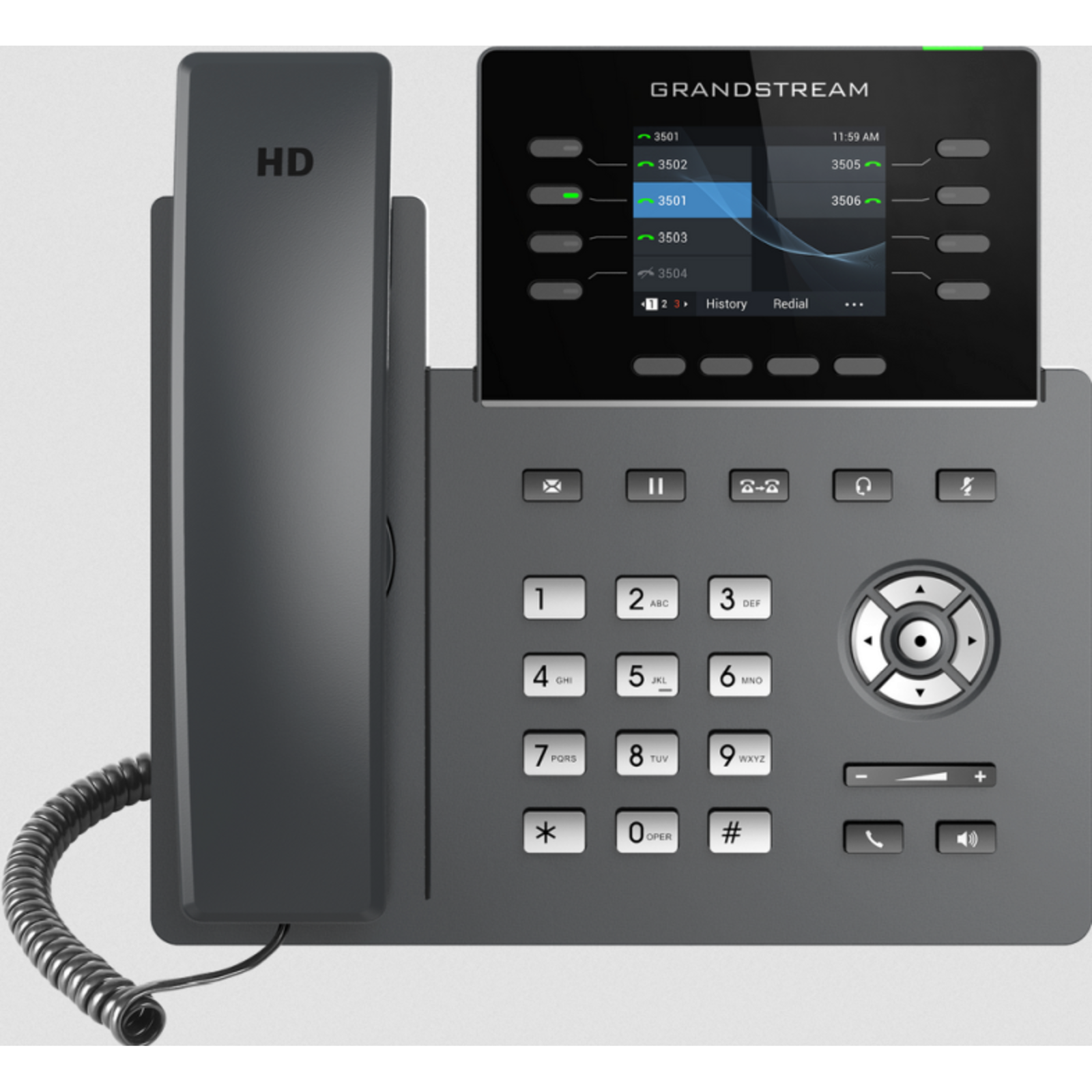 Grandstream Networks GRP2624 IP Telephone Black Corded Handset