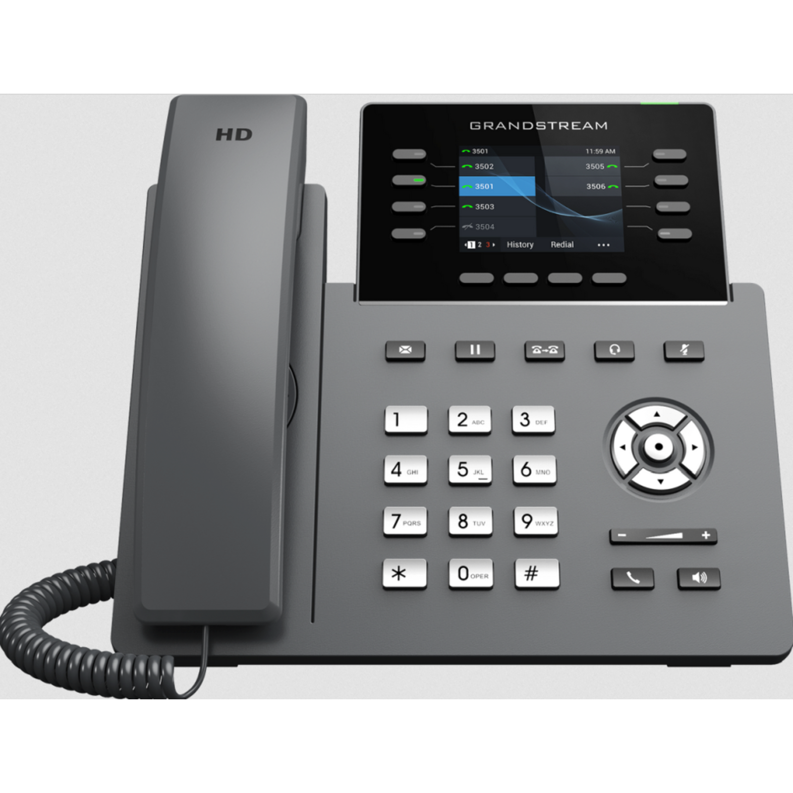 Grandstream Networks GRP2624 IP Telephone Black Corded Handset