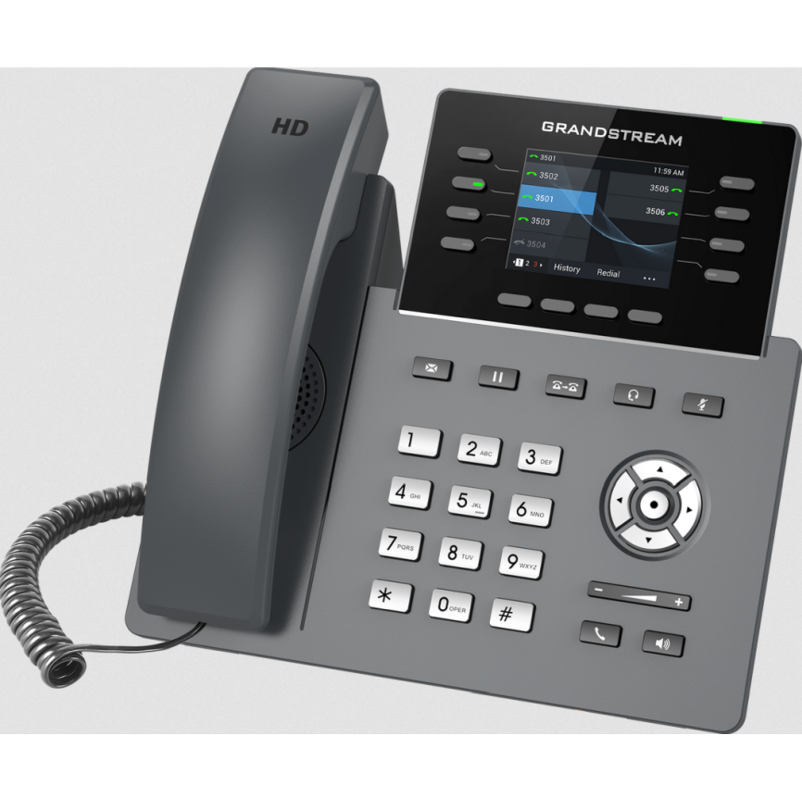Grandstream Networks GRP2624 IP Telephone Black Corded Handset