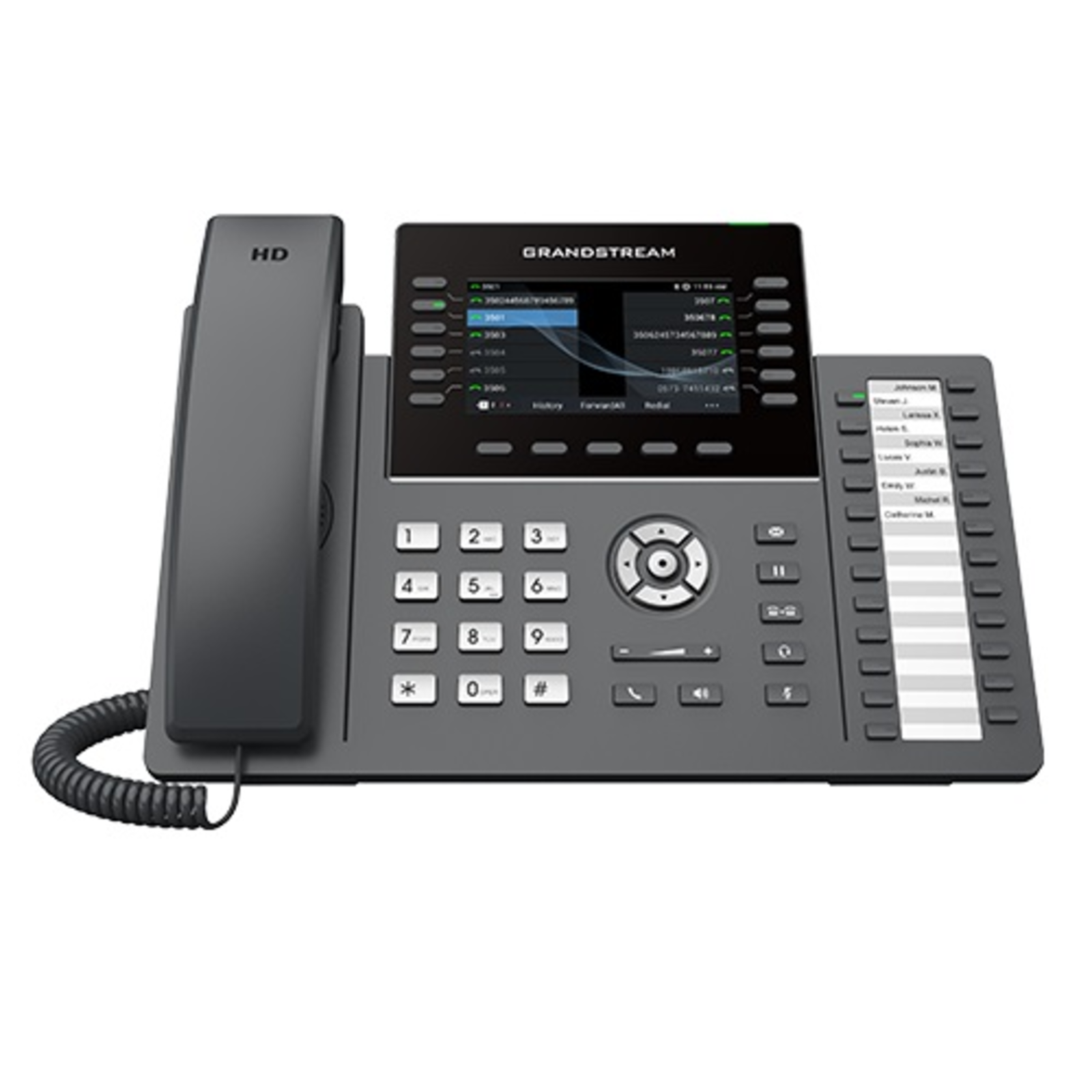 Grandstream Networks GRP2636 IP Telephone Black Corded Handset 12 Lines LCD