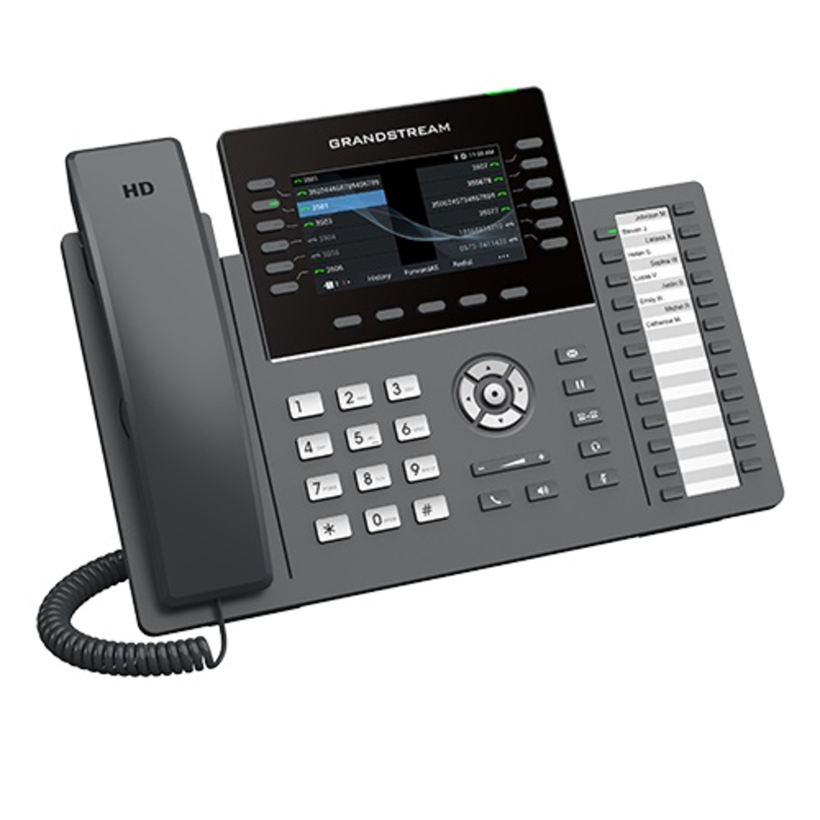Grandstream Networks GRP2636 IP Telephone Black Corded Handset 12 Lines LCD