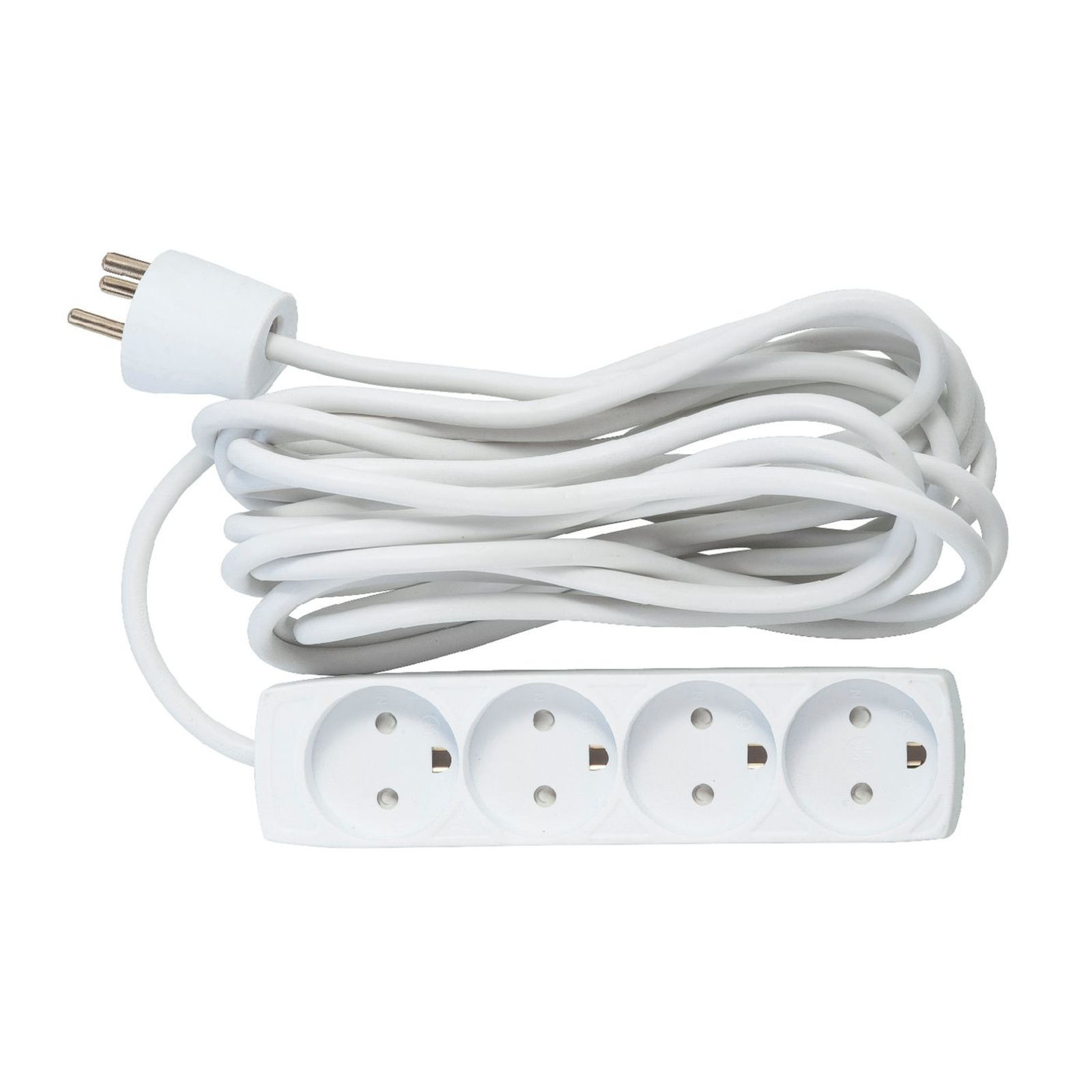 Micro Connect 4-way Danish Power Strip 5m with Earth without ON/OFF