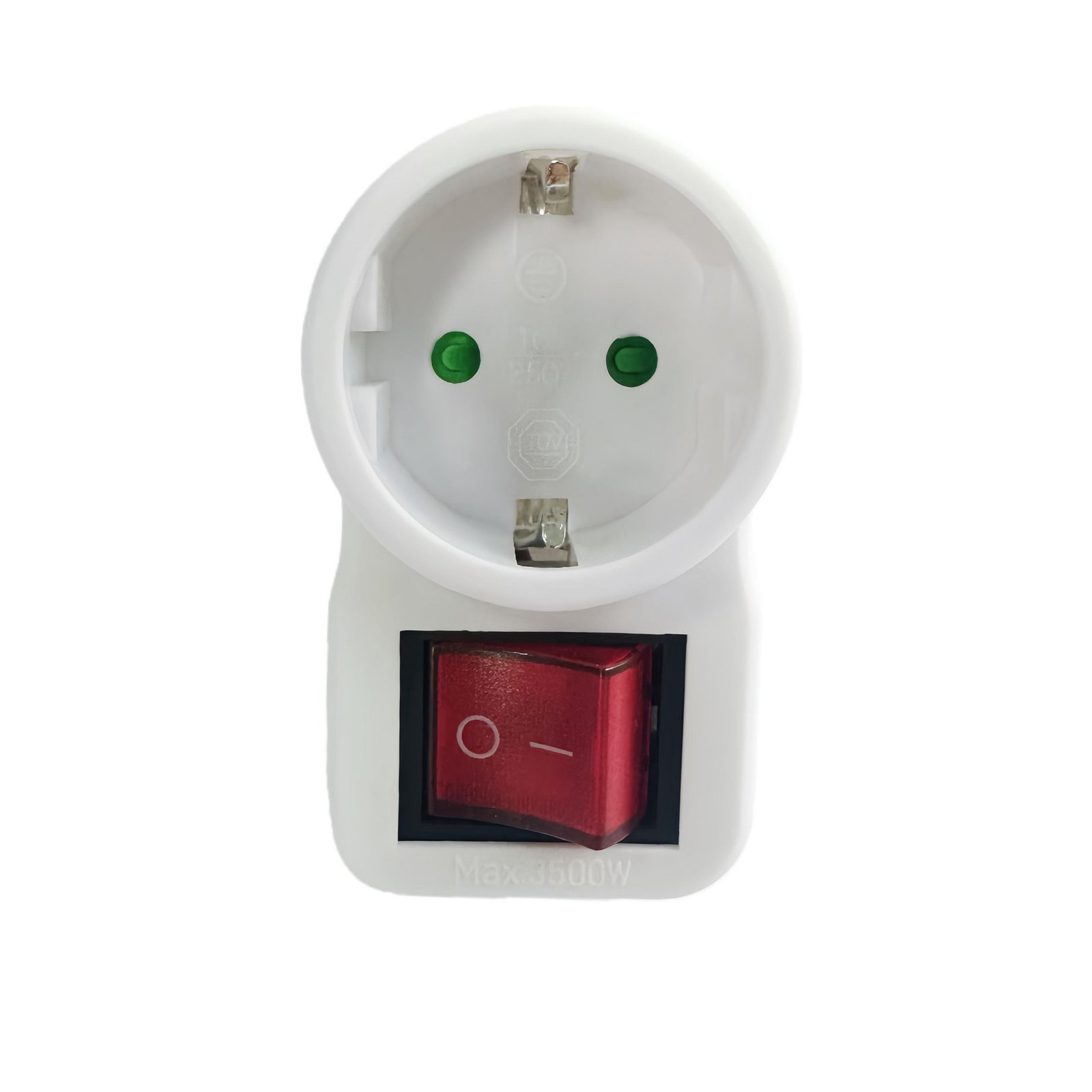 Micro Connect Safety Socket Adapter White230V 16A 3500W