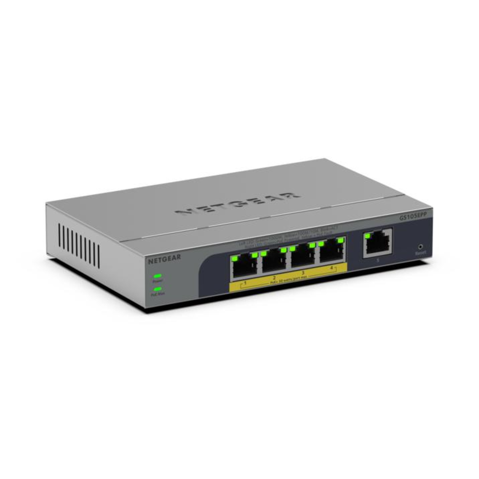 Netgear Easy Smart GS105EPP Switch High-power L3 Smart 1 X 10/100/1000 4 X 10/100/1000 (PoE)