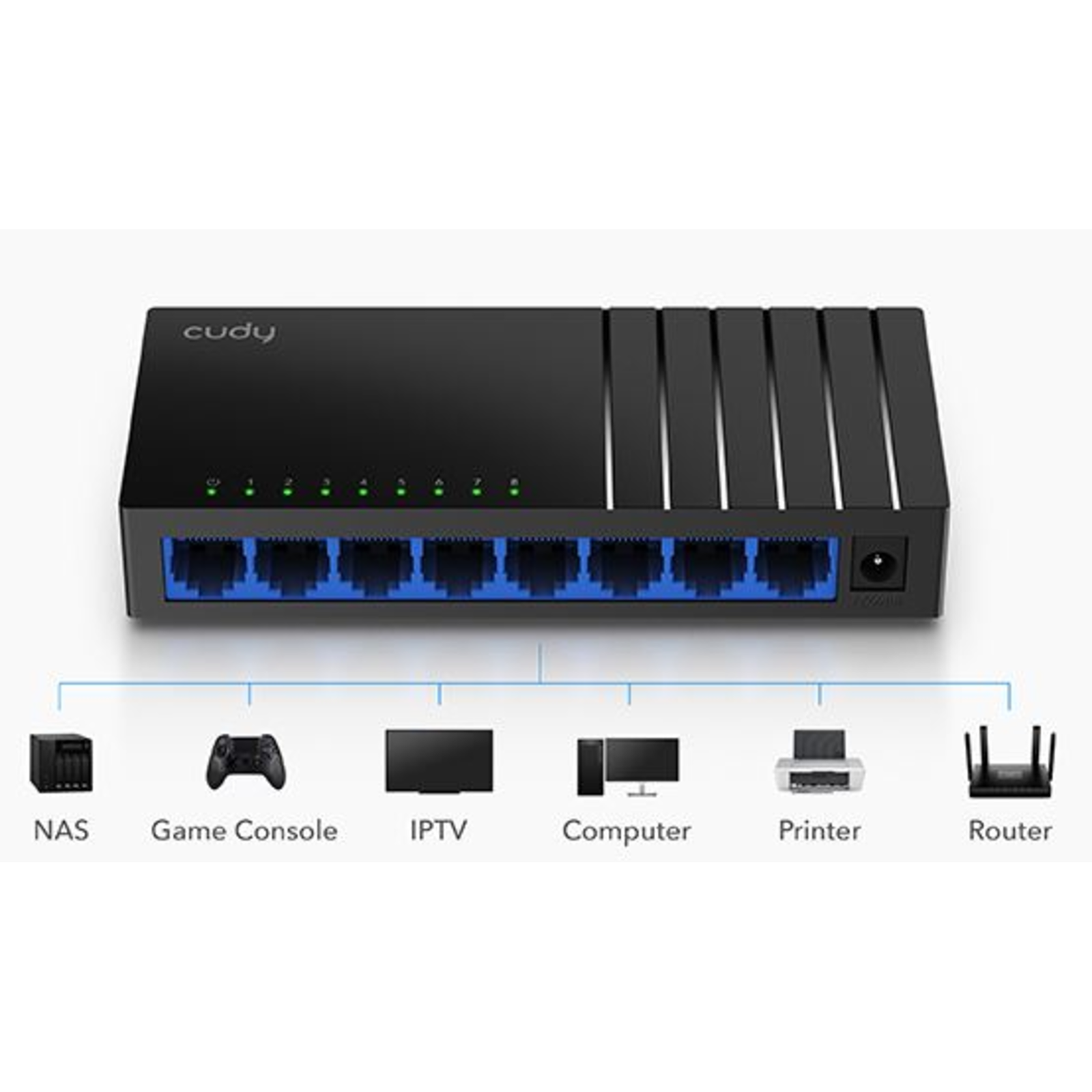 CUDY Switch GS108D 8-Port 101001000