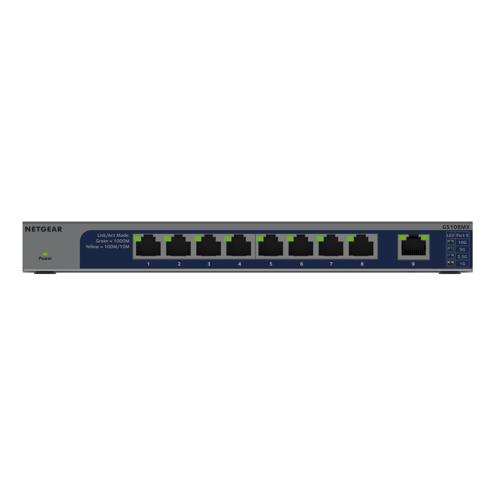 Netgear 8PT GIG UM+1P 10GMULTI-GIG Uplink Switch GS108MX (GS108MX-100EUS)
