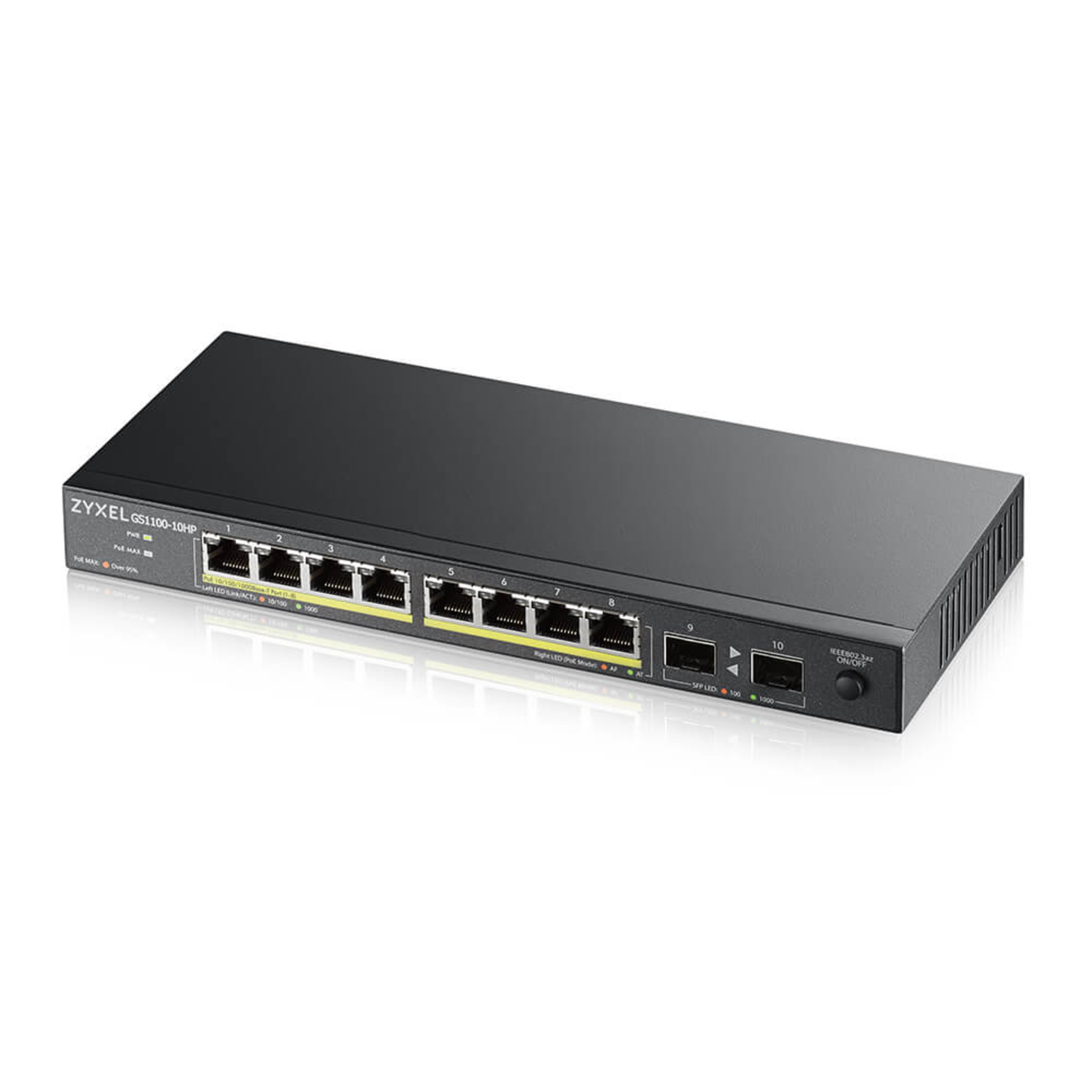 Zyxel Switch 10x GE GS1100-10v2 PoE+