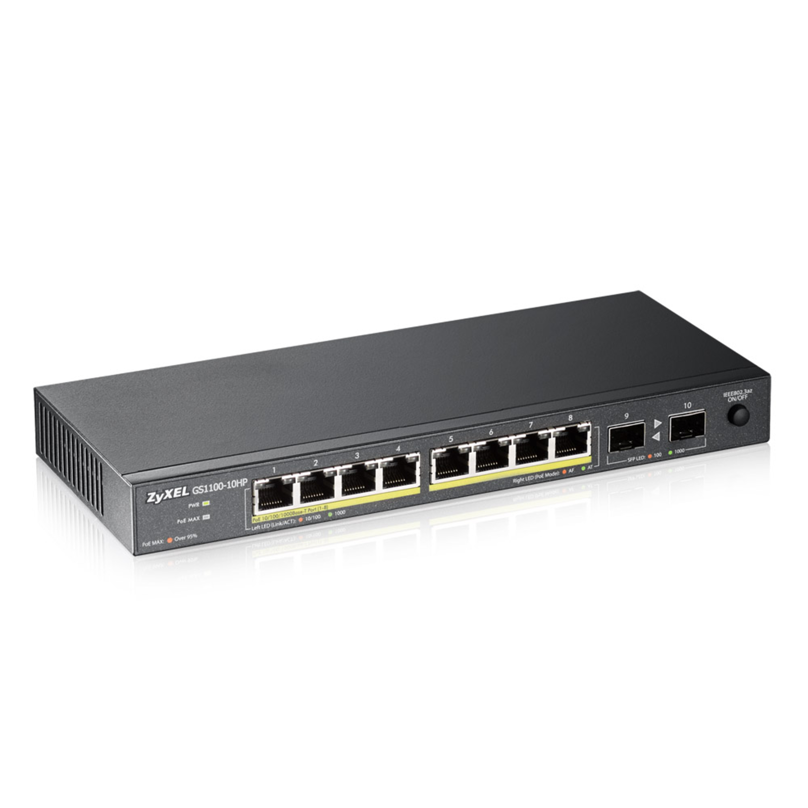 Zyxel Switch 10x GE GS1100-10v2 PoE+