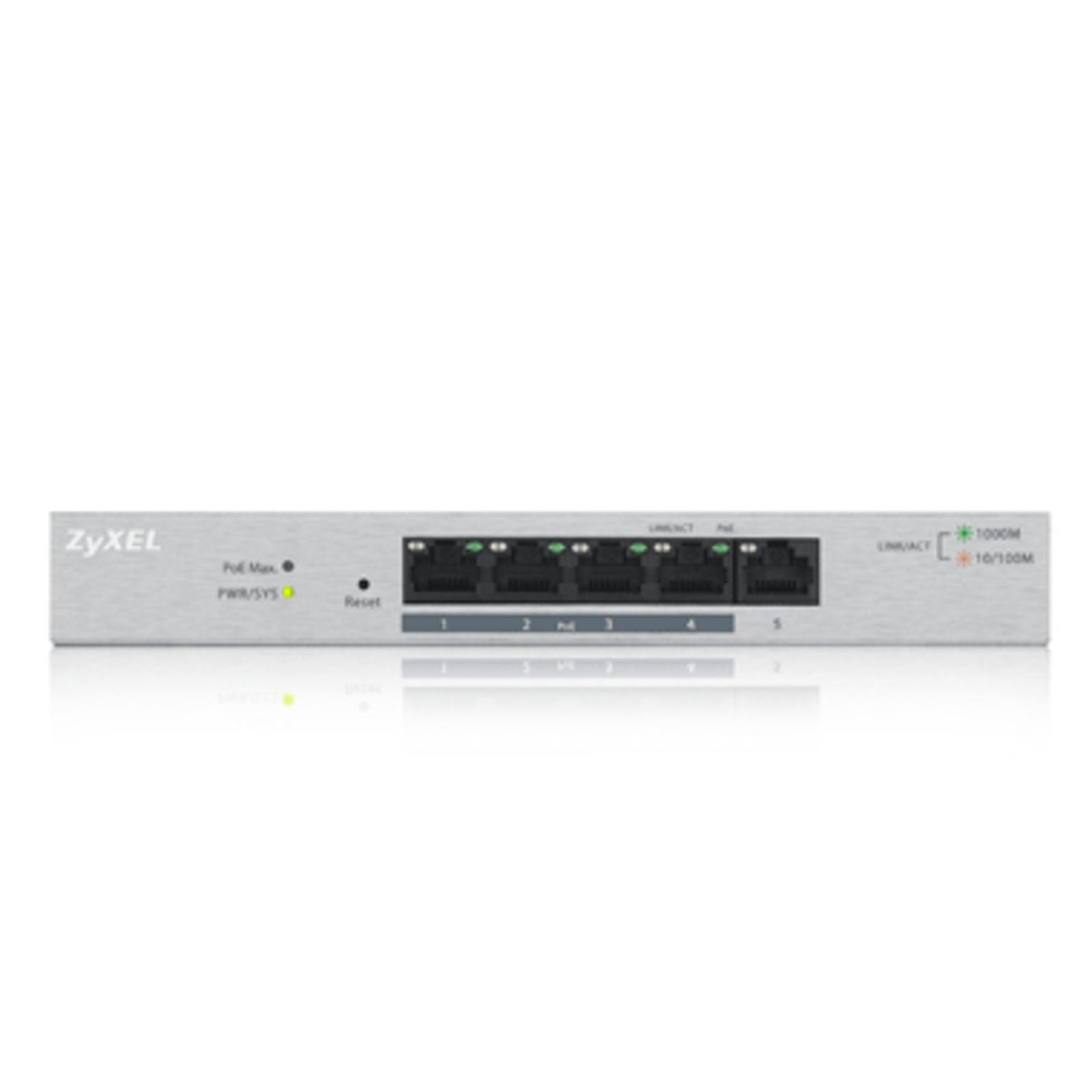 Zyxel GS1200v3 Series GS1200-5HPv3 Switch Managed 5 X 10/100/1000 Desktop PoE+ (68 W)