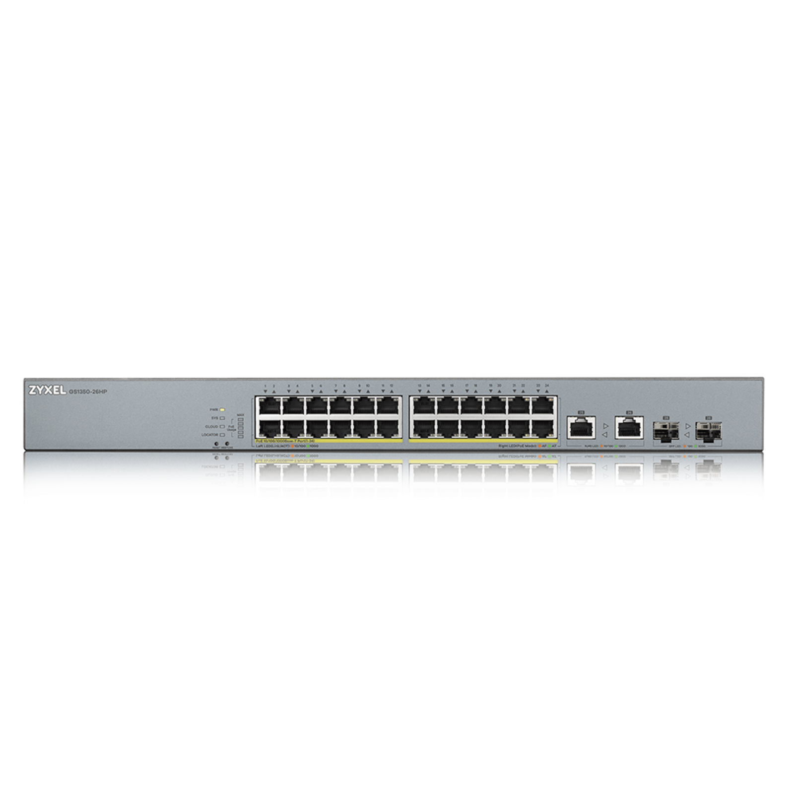 Zyxel Switch 26x GE GS1350-26PoE Long Range 375W Managed