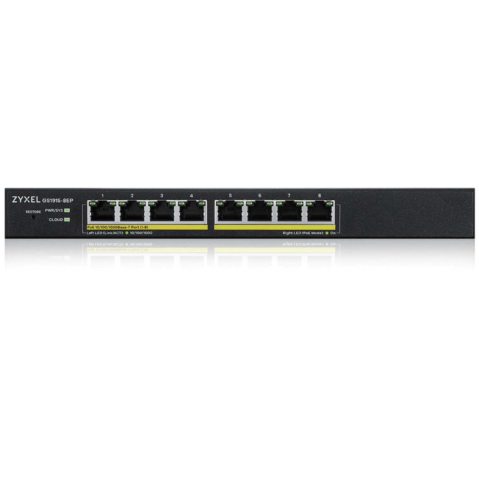 Zyxel GS1915 Series GS1915-8EP Switch 8-ports Gigabit PoE+
