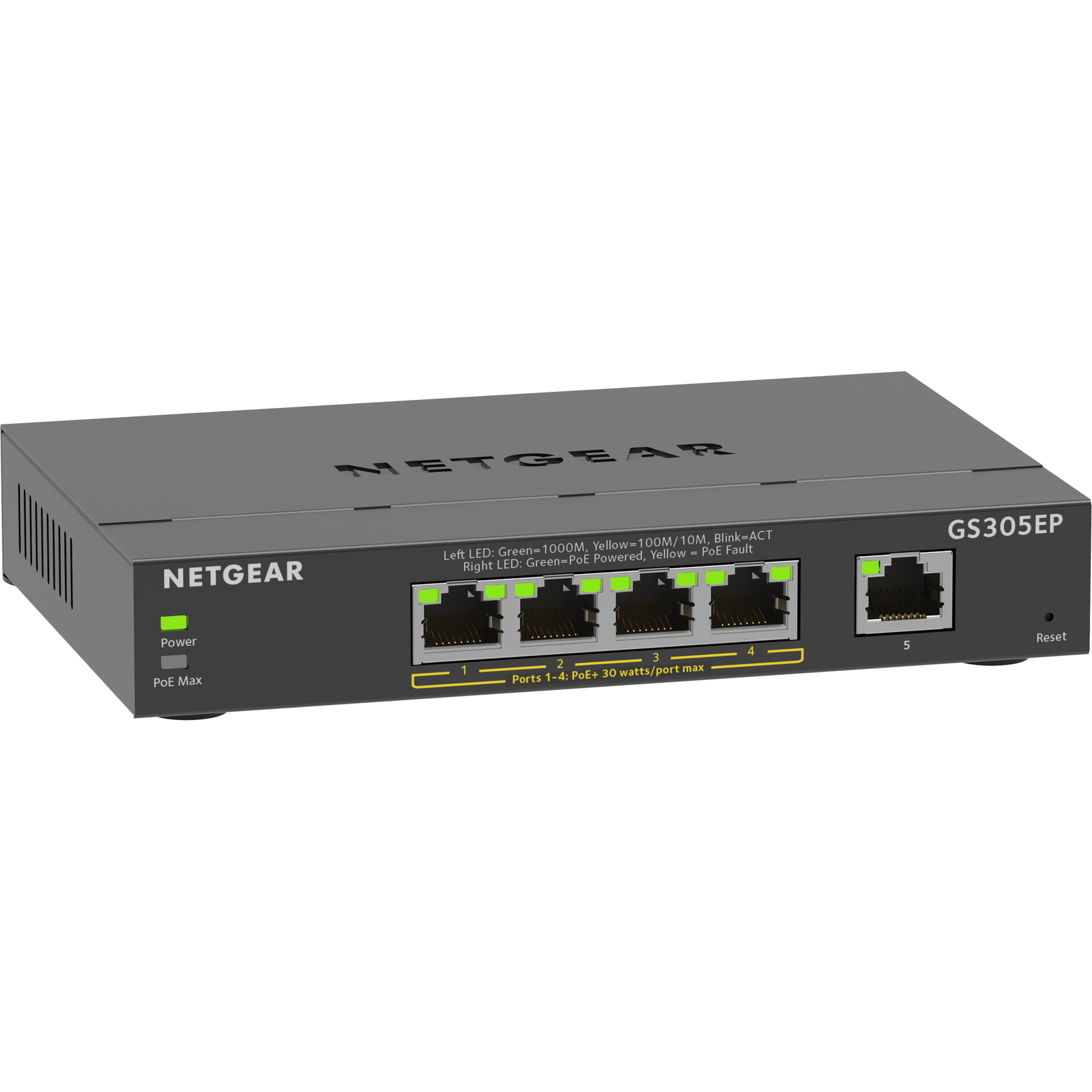 NETGEAR GS305EP SOHO Plus Switch 5x Gigabit Ethernet 4x PoE+ 63W
