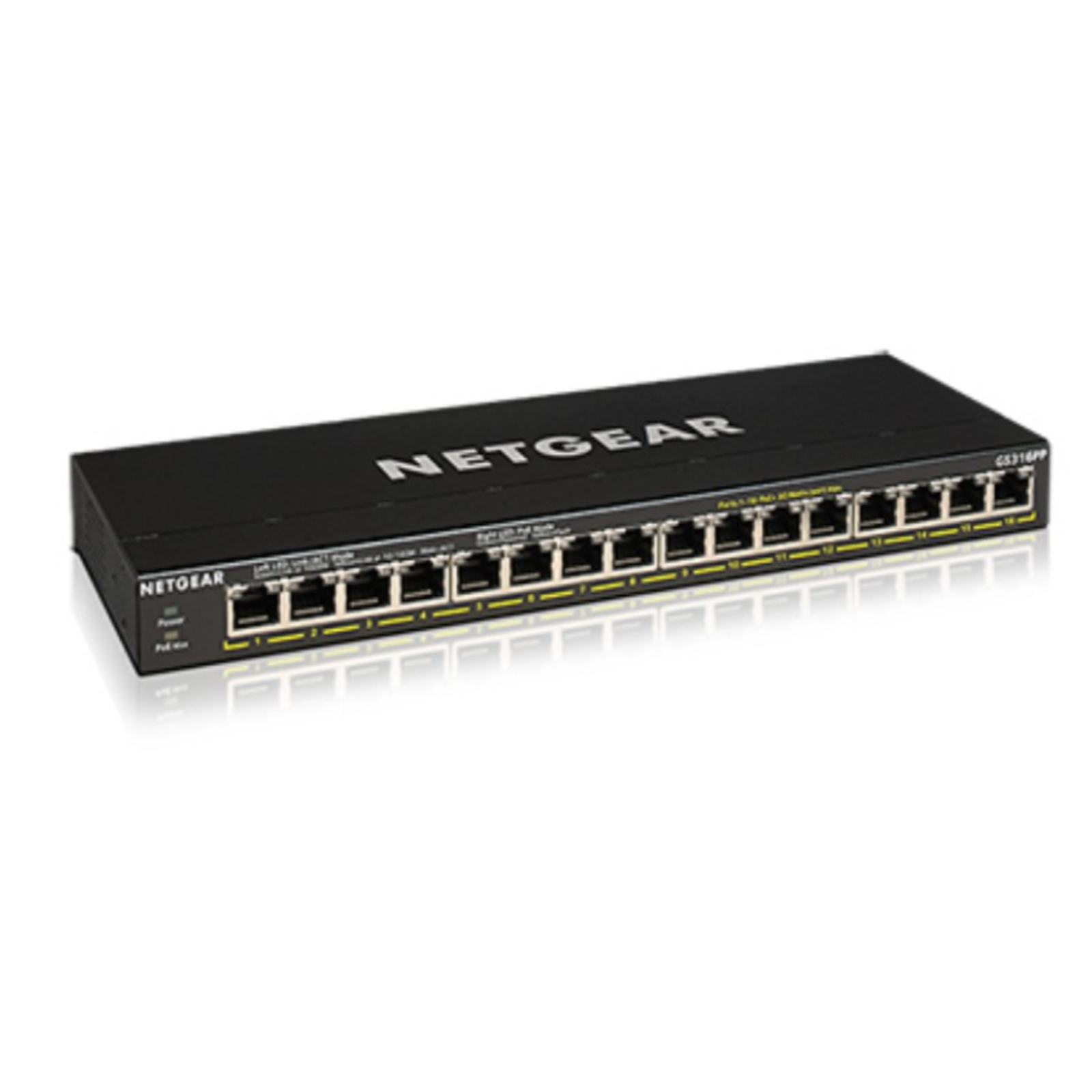 NETGEAR Switch 16x GE GS316PP Unmanaged Fanless FlexPoE